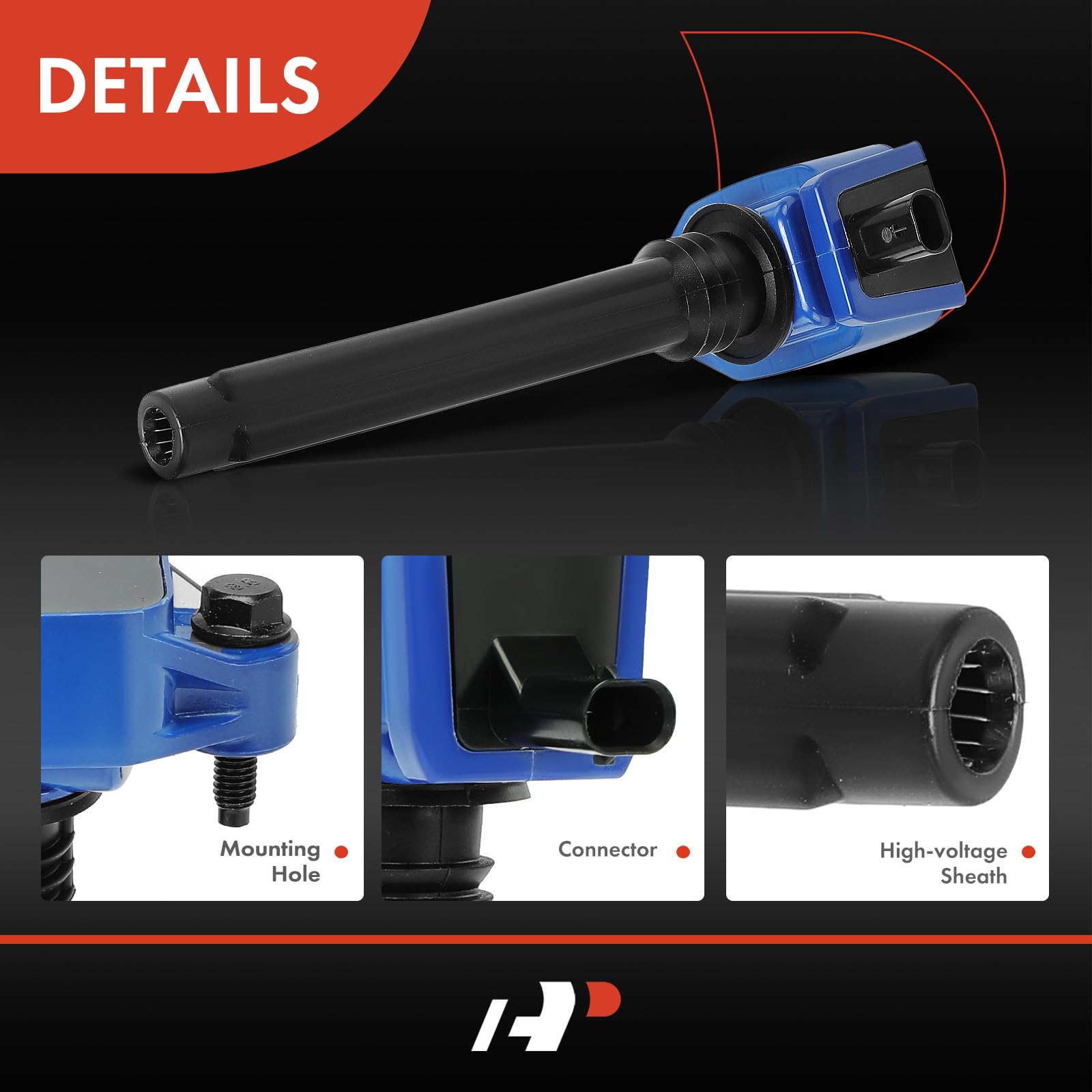 A-Premium (Blue) Engine Ignition Coil Pack Compatible With Ram 1500, Promaster 2500 3500 & Jeep Grand Cherokee, Wrangler & Dodge