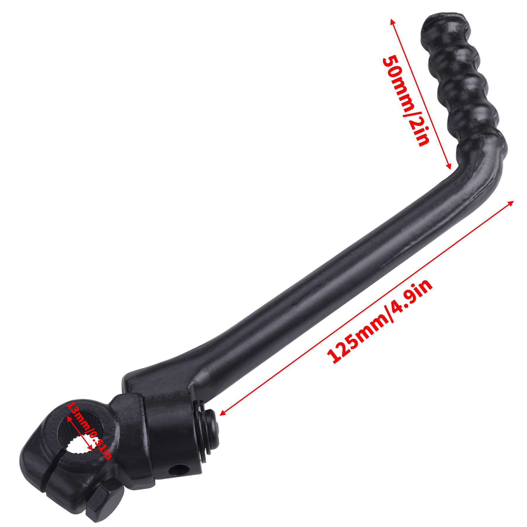 Mrelc 13Mm Kick Starter Lever Pedal Replacement Compatible With 50Cc 70Cc 90Cc 110Cc 125Cc 150Cc Pit Dirt Bike(Black)