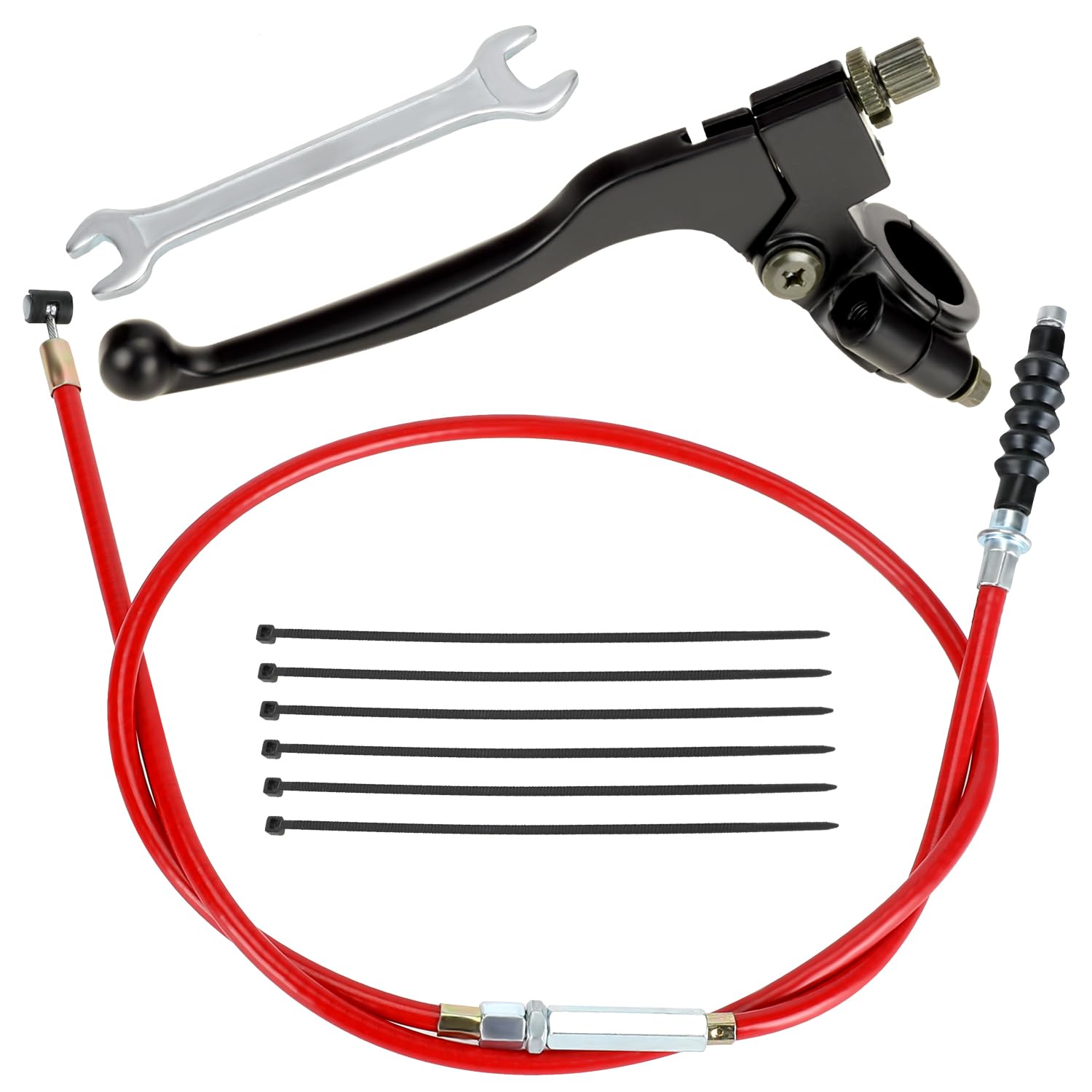 Yoxufa 7/8'' Left Clutch Lever Handlebar And Clutch Cable Compatible With Apollo Rfz Ssr Coolster Taotao 125Cc 110Cc 90Cc 50Cc D