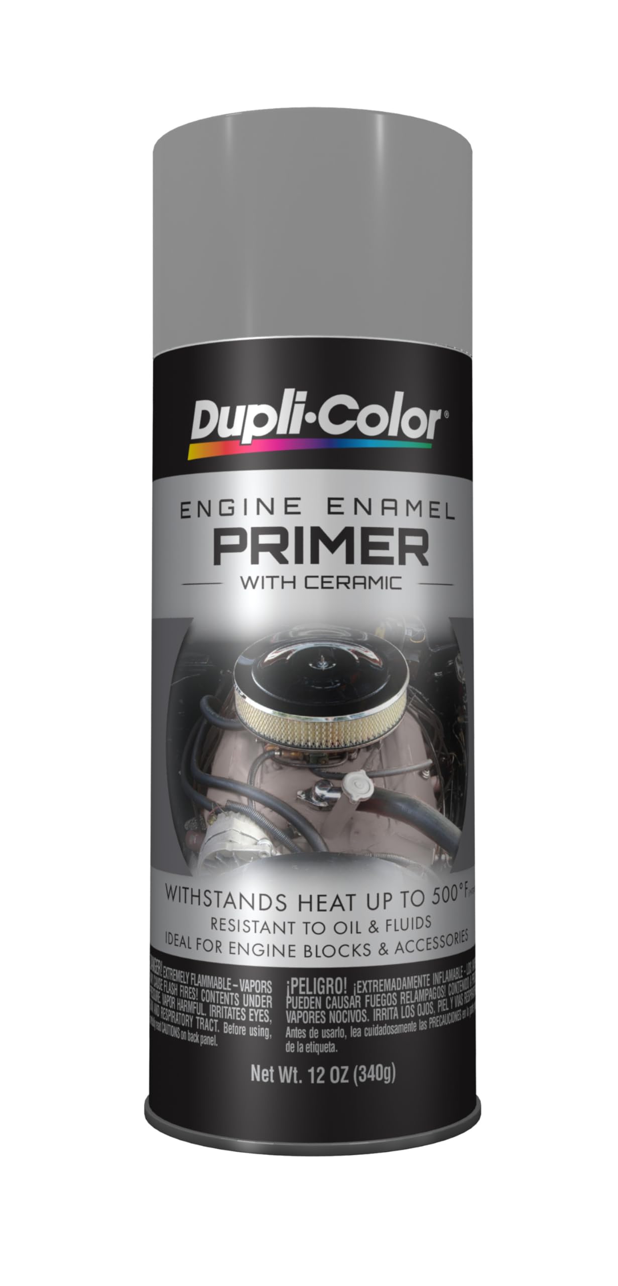 Dupli-Color De1612 Engine Enamel Spray Paint With Ceramic - Gray Primer - 12 Oz Aerosol Can
