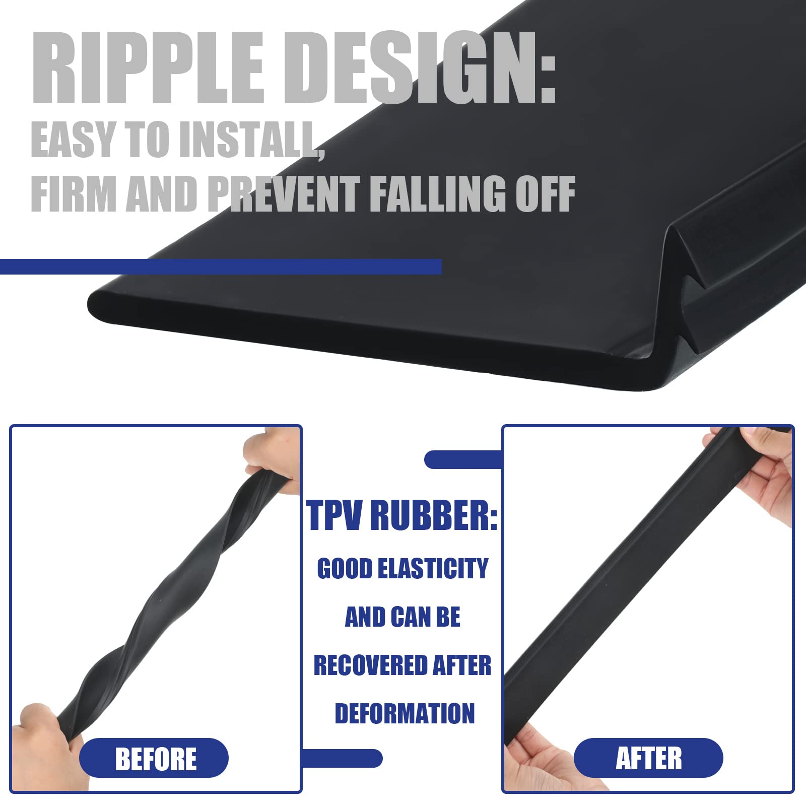 Tallew Rv Slide Out Seal Rv R854056 Slide Out Seal Clip Rubber Wiper Seal, 1-1/2 Inch Wide, 25 Foot Roll, Black Rv Slide Out Wea