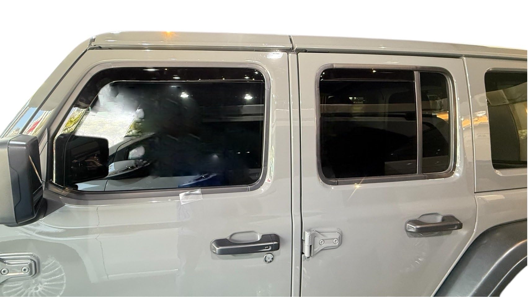 2018-2025 In-Channel Rain Guards For Jeep Wrangler Jl Side Window Deflector Visors Unlimited 4 Door & For Jeep Gladiator Jt 2020