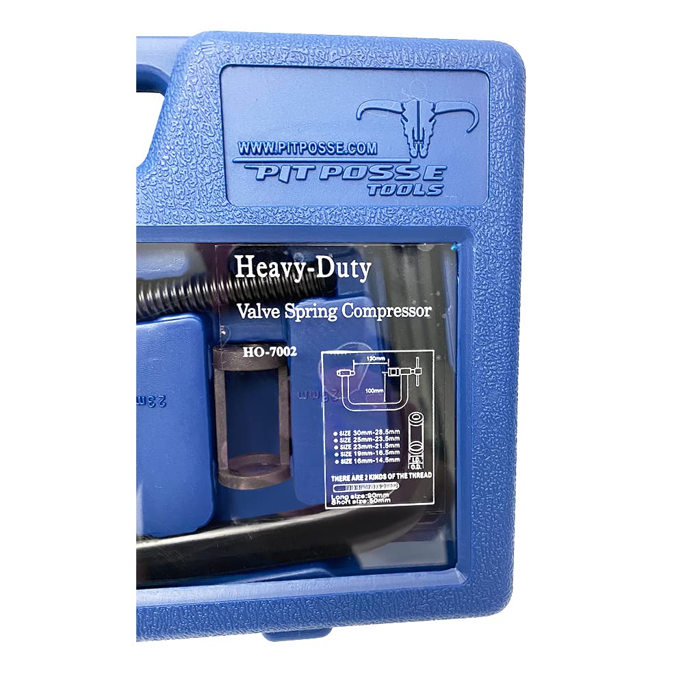 Pit Posse PP2563 Valve Spring Compressor Tool Set w/Carry Case - Valve Spring Removal for Motorcycle ATV Car Automotive Small En