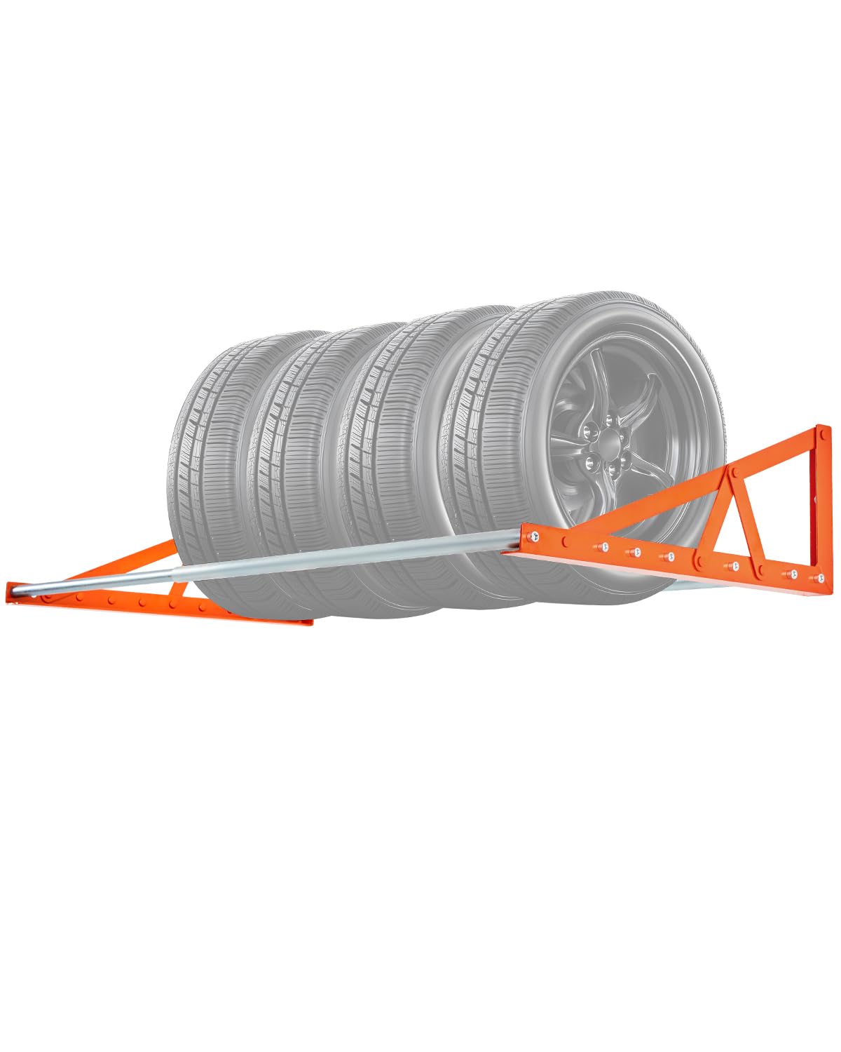 VEVOR Wall Mounted Tire Rack, 31 - 56 Adjustable Tire Rack, Q235 Heavy-Duty Steel Tire Storage Rack for R14-R20 inch Standar