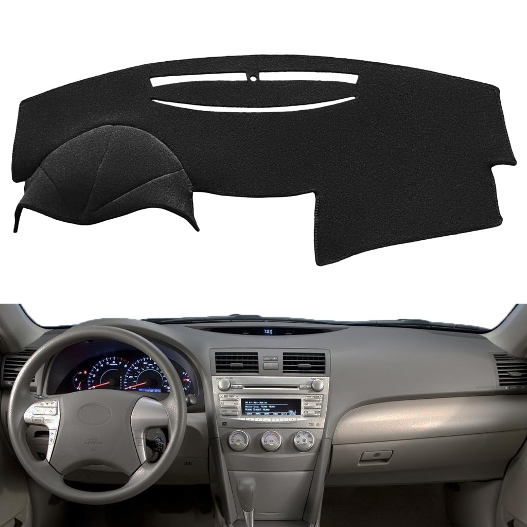 Dashboard Cover Dash Cover Mat Pad Custom Fit For Toyota Camry 2007 2008 2009 2010 2011 (Black) Y27