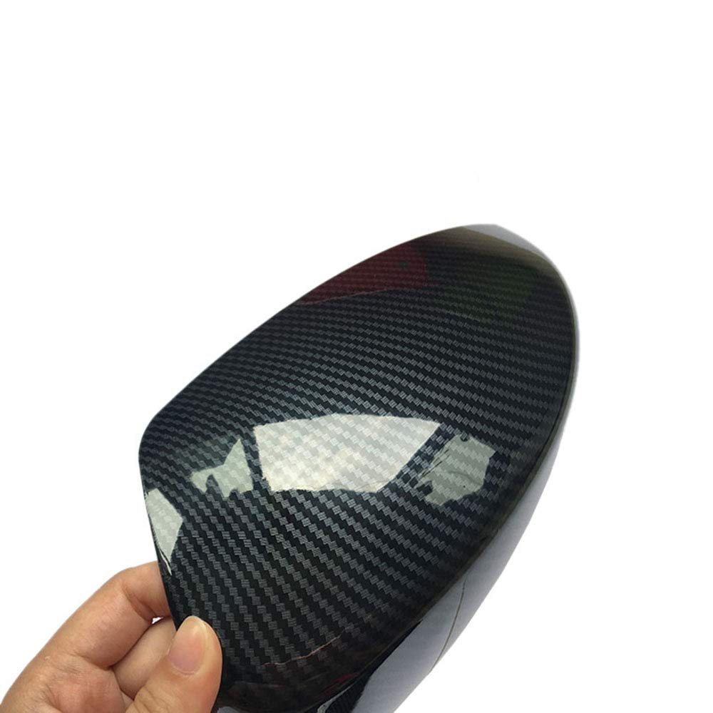 ruihe 2pc Carbon Fiber Rearview Mirror Covers Trim for Ford Focus RS ST MK3 (2012-2018) - Durable ABS Material