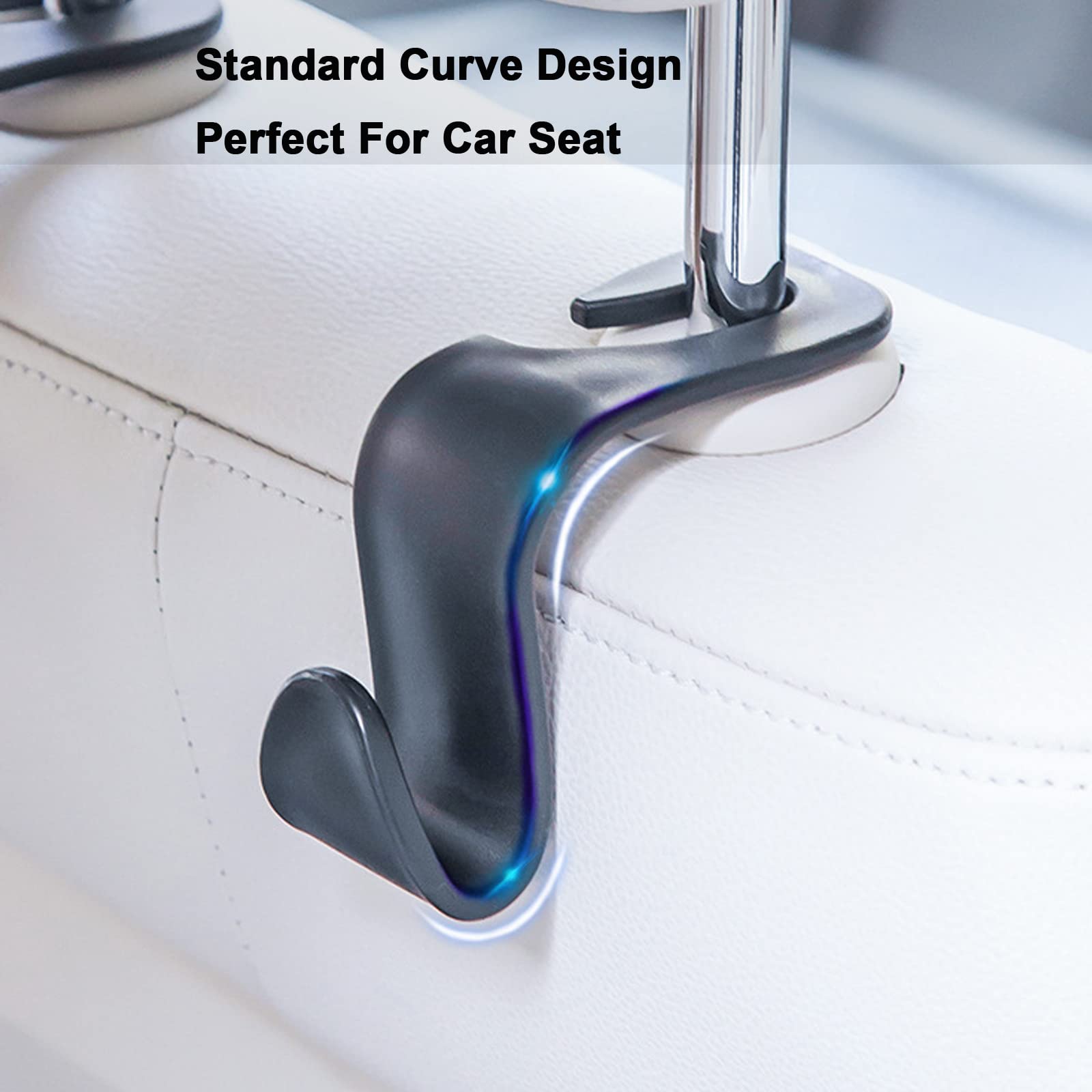 Vtechology Car Seat Headrest Hook,8Pack Car Headrest Bag Hooks Seat Headrest Hooks Backseat Headrest Hangers Storage For Purses,