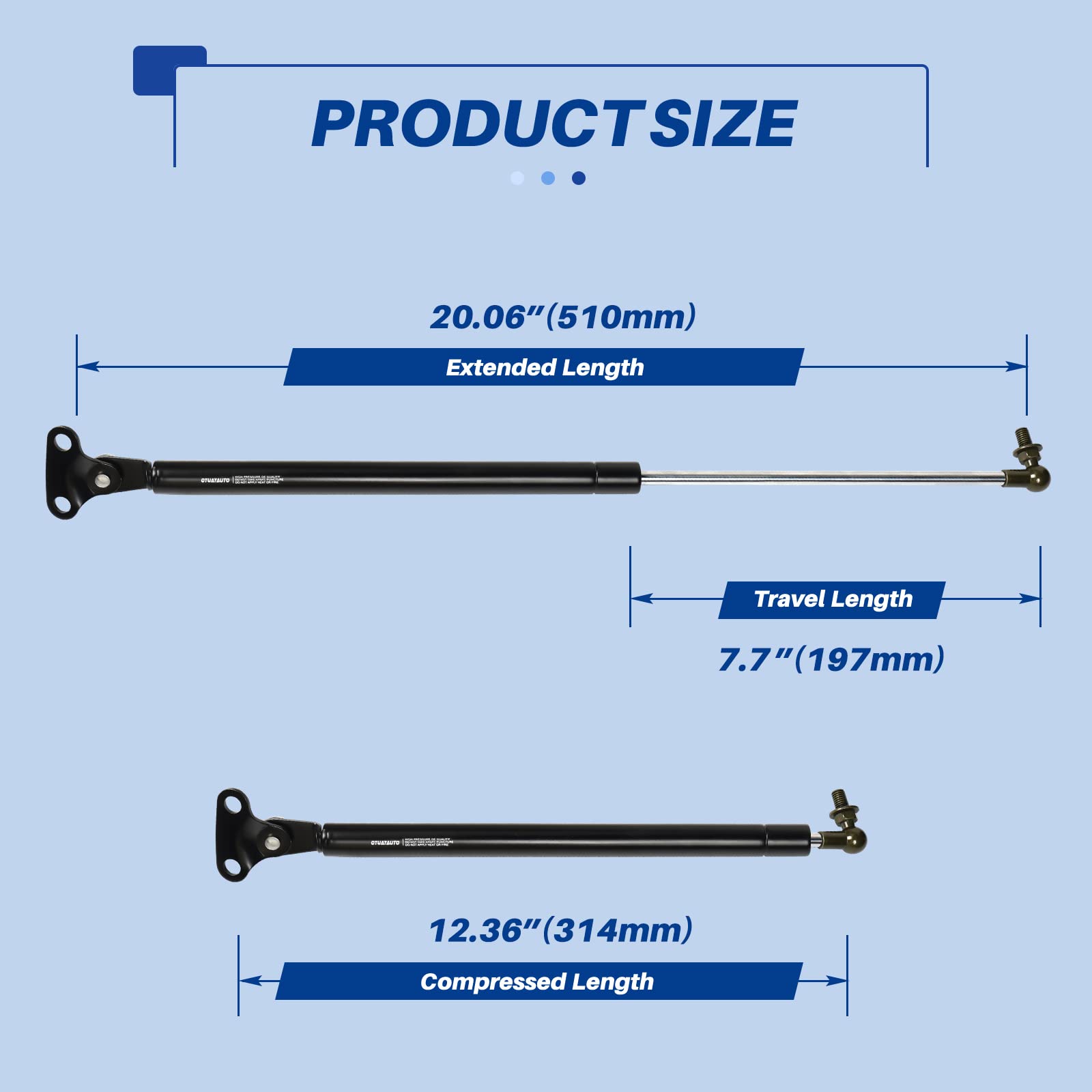 Otuayauto Liftgate Struts Replacement For 1998-2007 Lexus Lx470, 1998-2007 Toyota Land Cruiser - Rear Hatch Lift Supports - Oem#