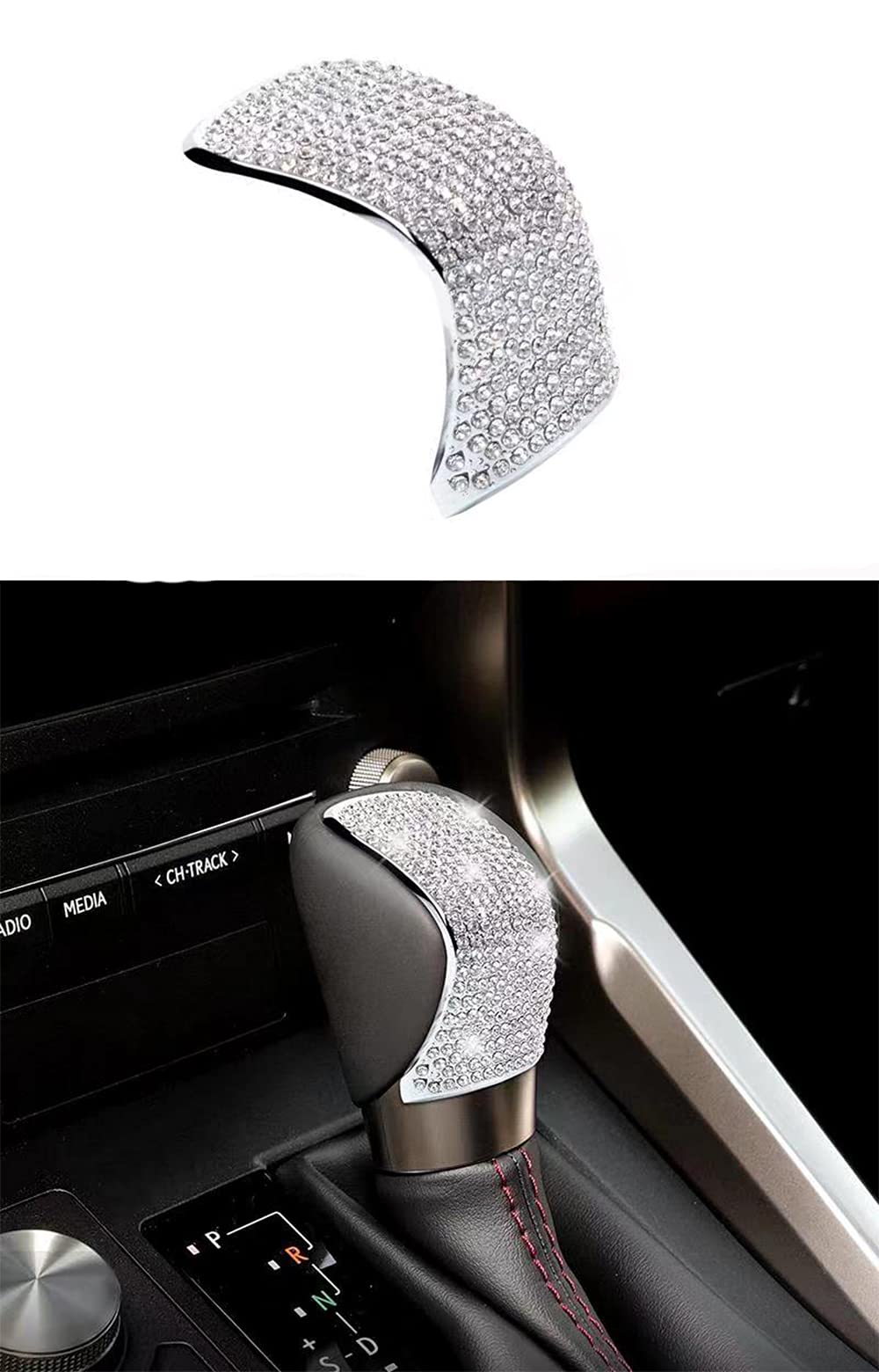 Congcong For Lexus Bling Crystal Shifter Gear Lever Accessories Compatible With Lexus 2016-2018 Es 2015-2022 Nx 2016-2022 Rx 2014-2022 Is 2015-2022 Rc 2016-2022 Gs 2020-2022 Gx-460