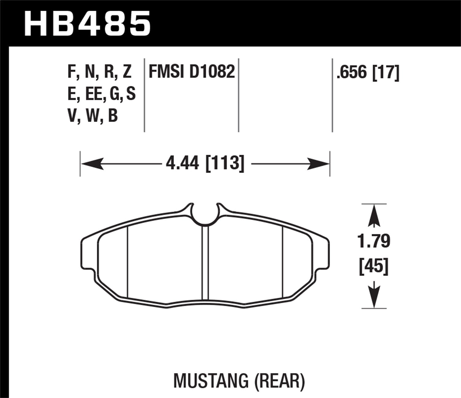 Hawk Performance Hb485F.656 Hps Performance Ceramic Brake Pad