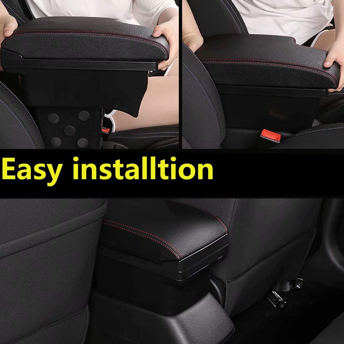 Hrchcg For Nissan Juke Consoles Armrest Box Double Layer Storage With 3 Usb Port