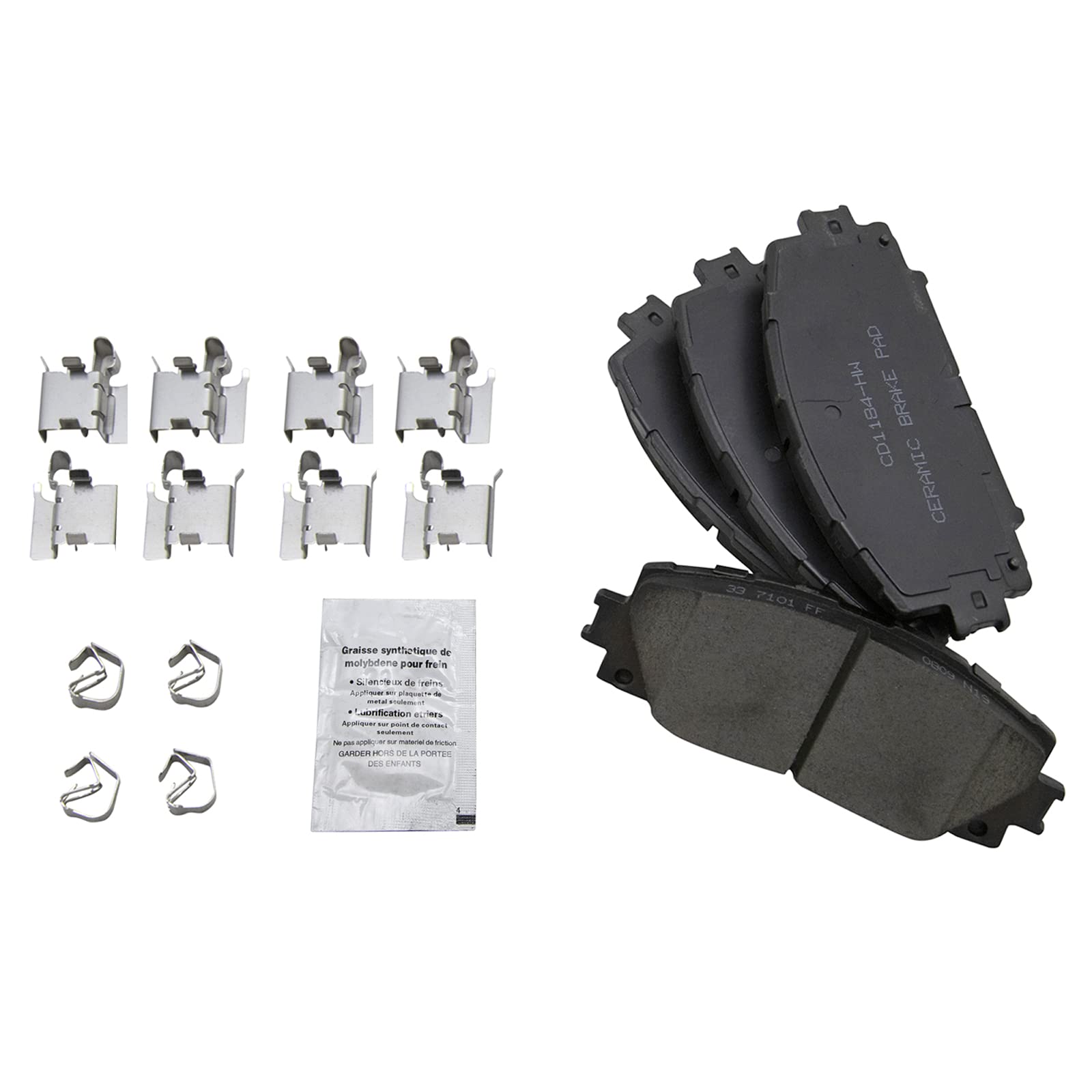 Trq Front Brake Pad & Rotor Kit Brake Pads Brake Rotor Ceramic Vented Compatible With 2013 Scion Iq 2012-2019 Toyota Prius C 200