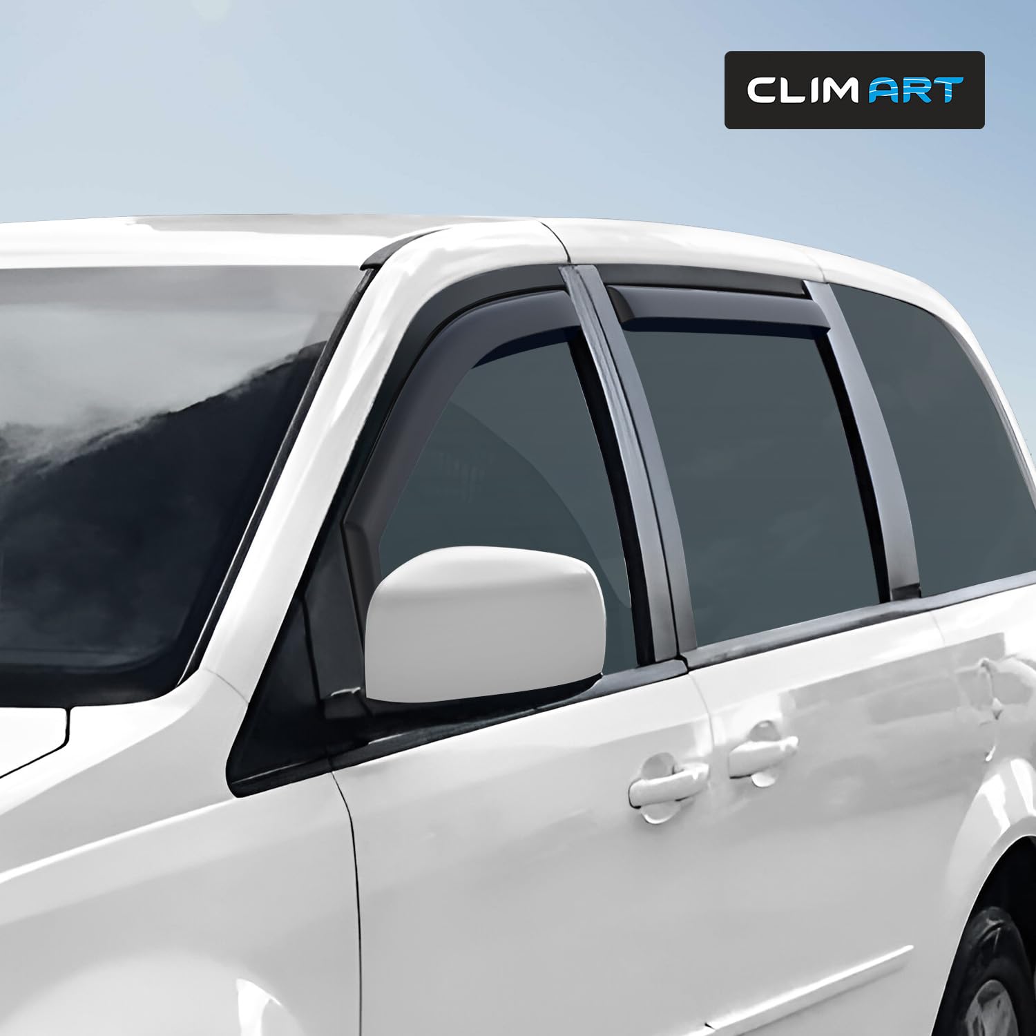 Clim Art In-Channel Incredibly Durable Rain Guards For Chrysler Town And Country 2008-2016, Original Window Deflectors, Vent Win