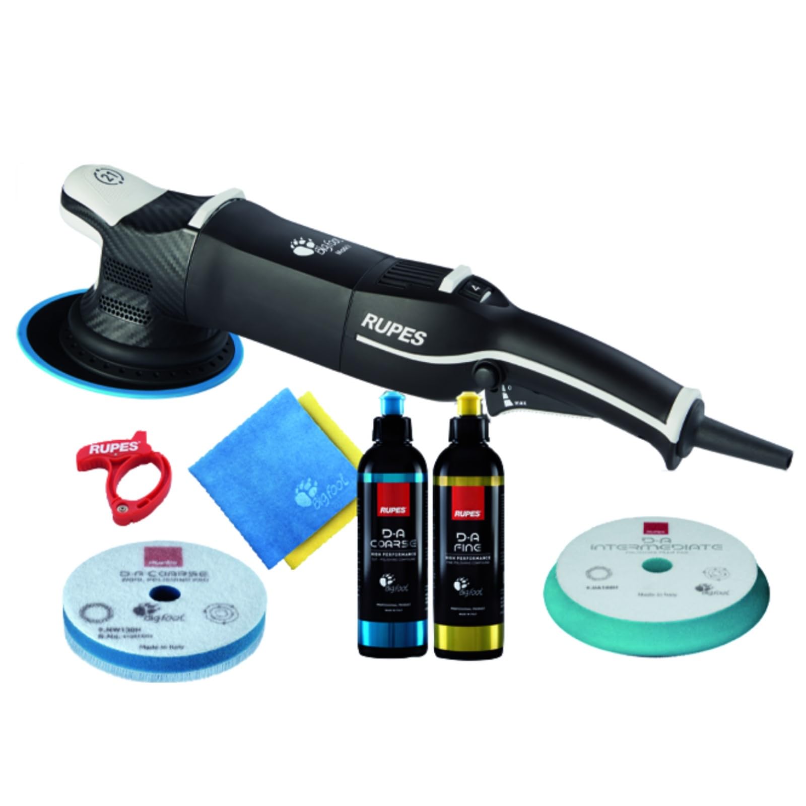 RUPES LHR21V Starter Kit for BigFoot Mark V Random Orbital Polisher - Additional Accessories Included - Reduced Noise & Vibratio
