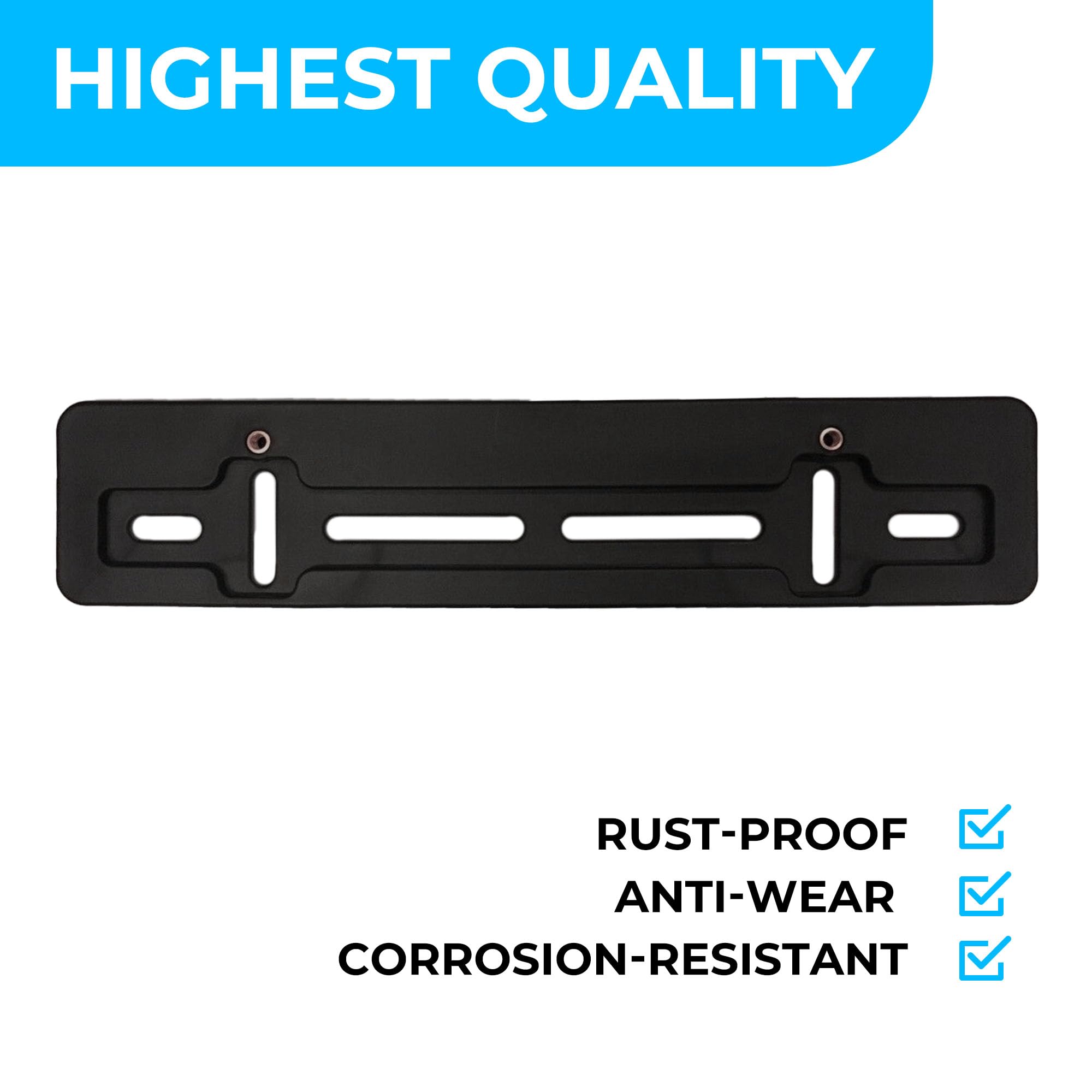 Tn Trunknets Inc Front Bumper License Plate Mount Tag Bracket For Ford + 6 Secure Screws & Wrench Kit New