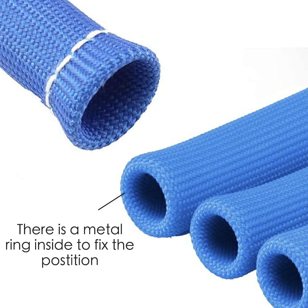 Spark Plug Wire Heat Shield Spark Plug Wire Heat Sleeve Spark Plug Wire Protection 2500 Degree High Temp Heat Tape Protect 8-Pack(Blue)…