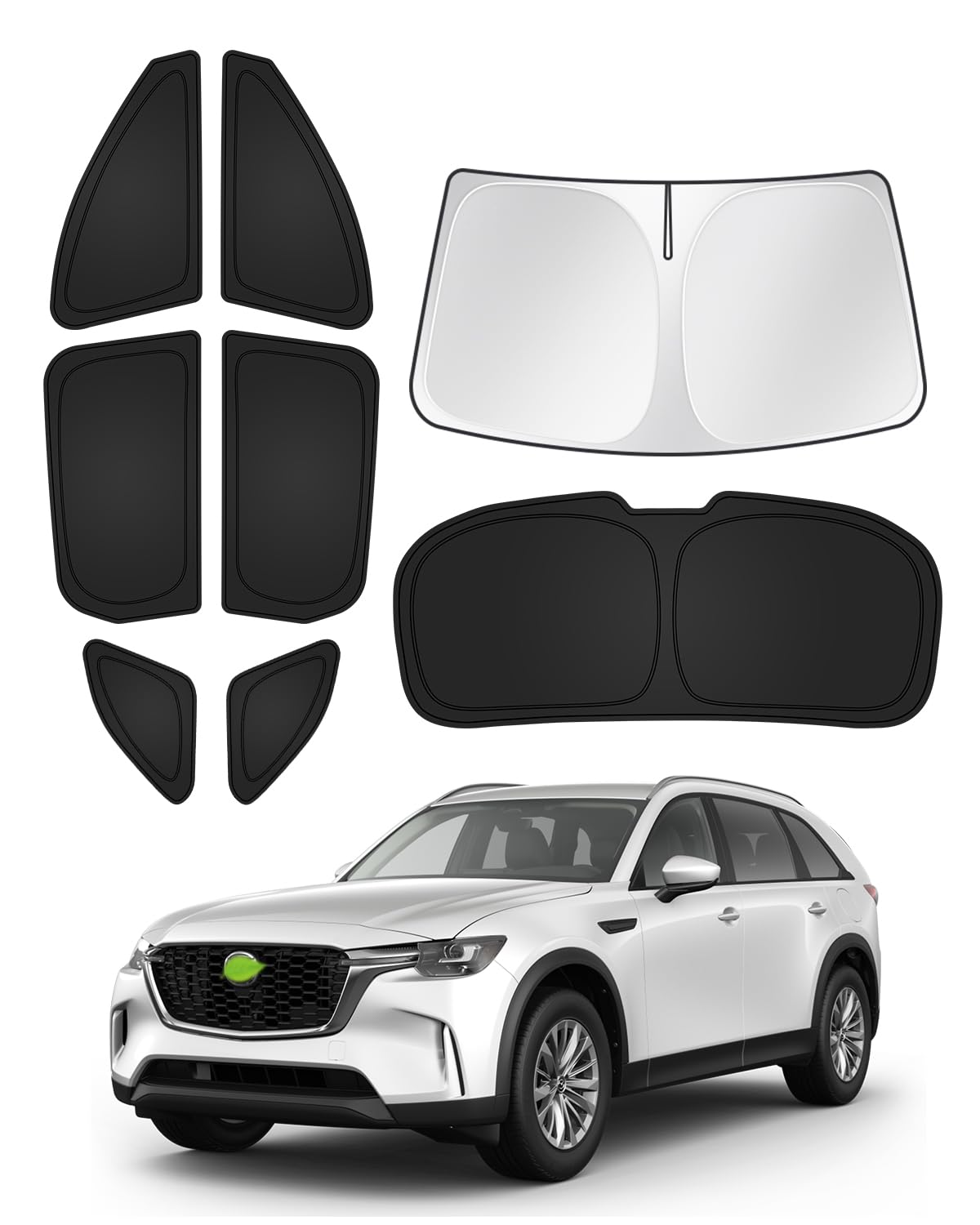 Canvcle Sunshades For Mazda Cx-90 2024-2025 Cx90 Accessories Windshield Sun Shade Side Rear Window Shade Cover Sun Visor Shield