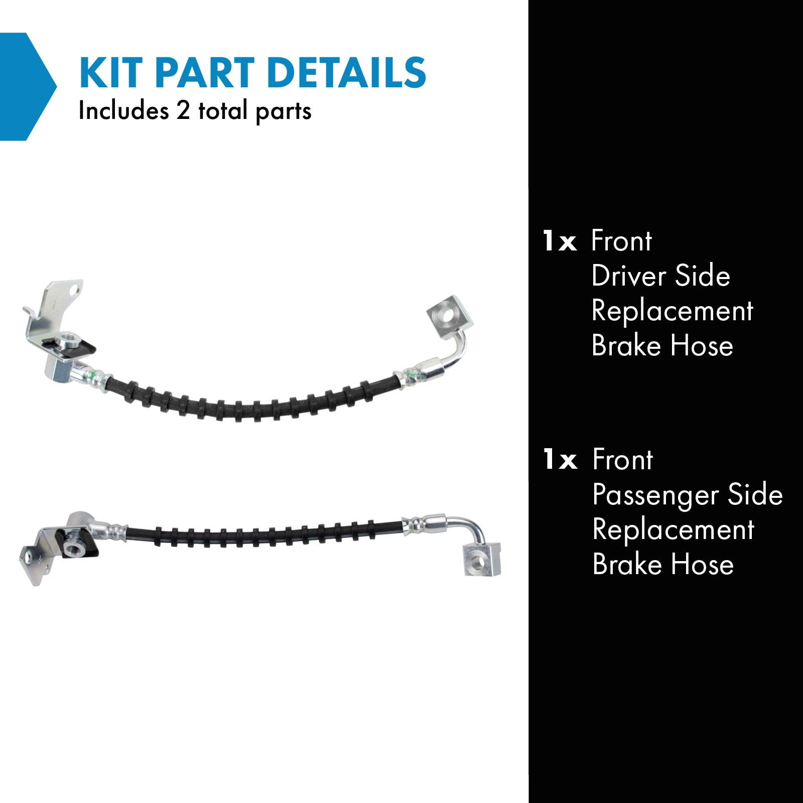 Trq Front Brake Hose Compatible With Ford Explorer Ranger Mazda B3000 B4000 Mercury Mountaineer