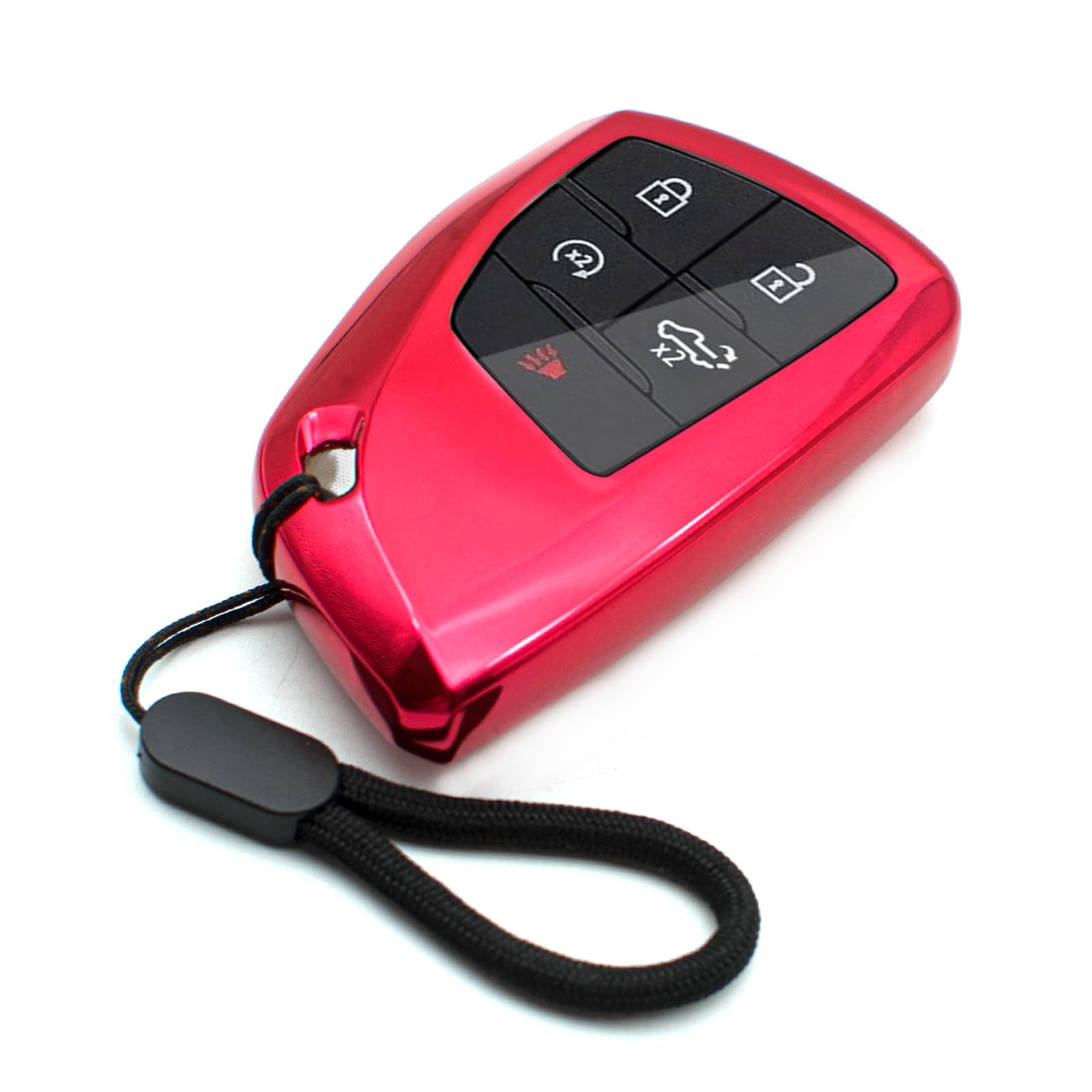 Mechcos Compatible With Gmc Yukon Sierra Chevy Chevrolet Silverado 1500 2500 3500 Hd Suburban Tahoe Colorado Red Tpu Key Fob Cov