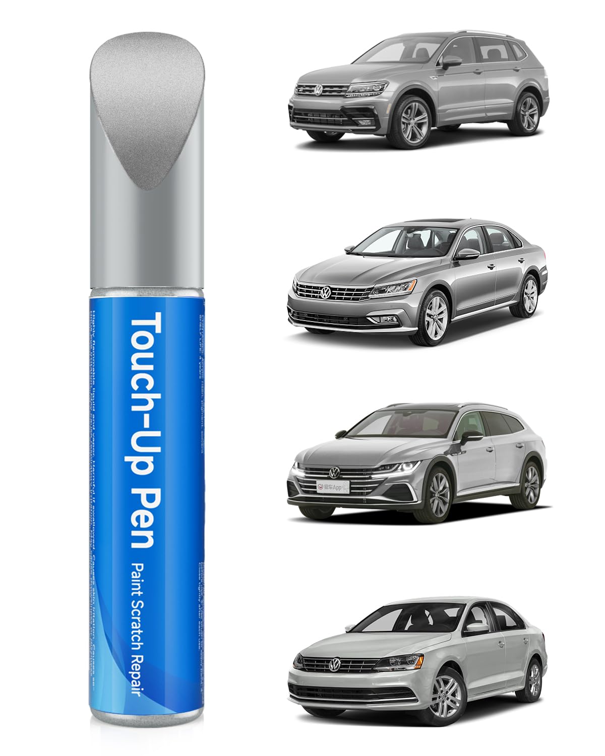 RSACET LA7W/8E Reflex Silver Metallic Touch Up Paint Compatible with Volkswagen Exact Match Touch Up Paint Car Scratch Repair