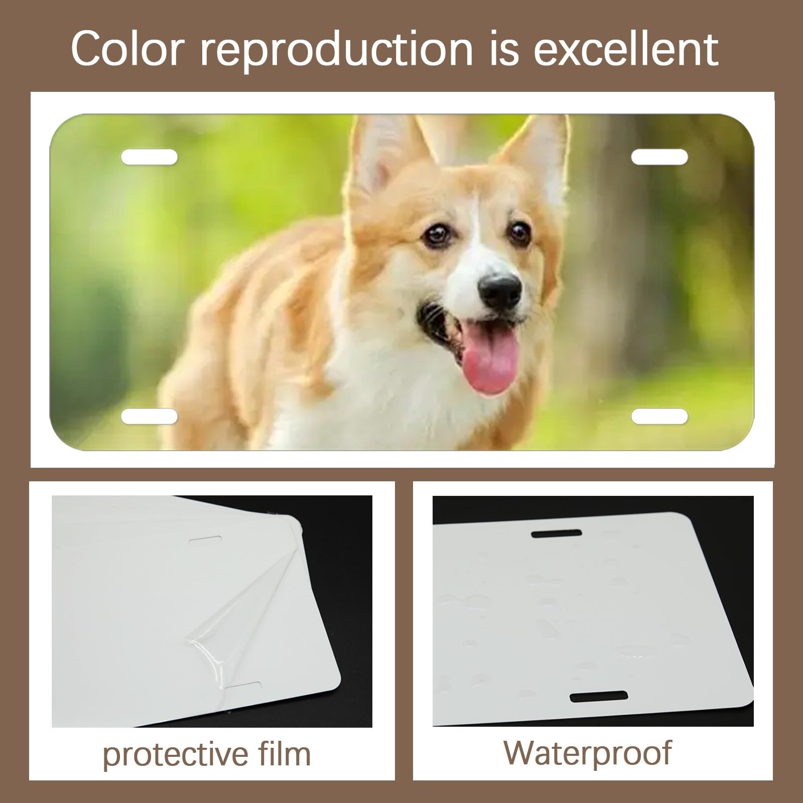 5 Pcs Sublimation License Plate Blanks DIY Picture Sublimation BlankHeat Thermal Transfer Sheet,Metal Aluminum Automotive White