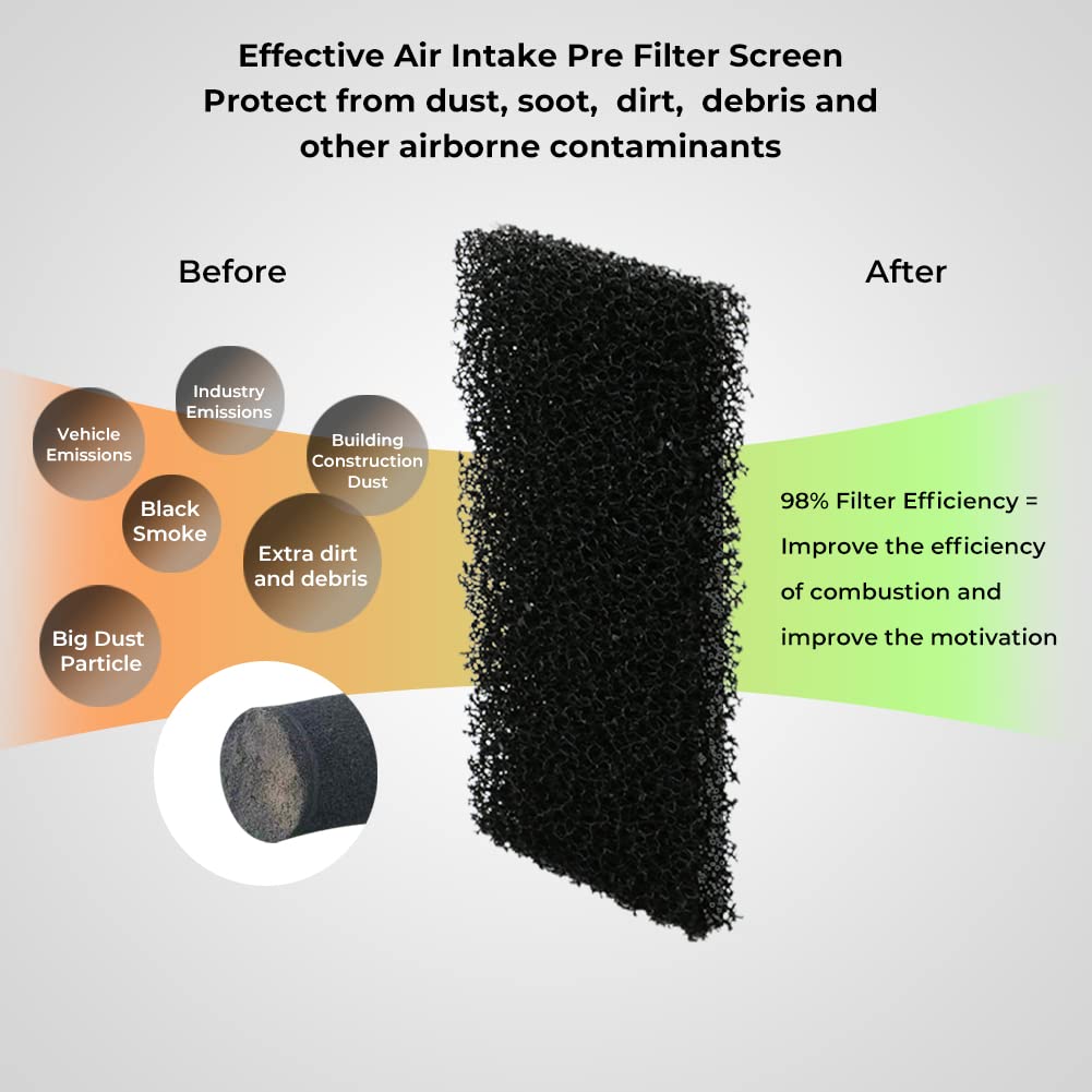 Autovic Air Intake Pre Filter Screen For Polaris Ranger 400 500 700 800 900 2X4 4X4 6X6 Xp Efi Crew Replace 5812253(2Pcs)