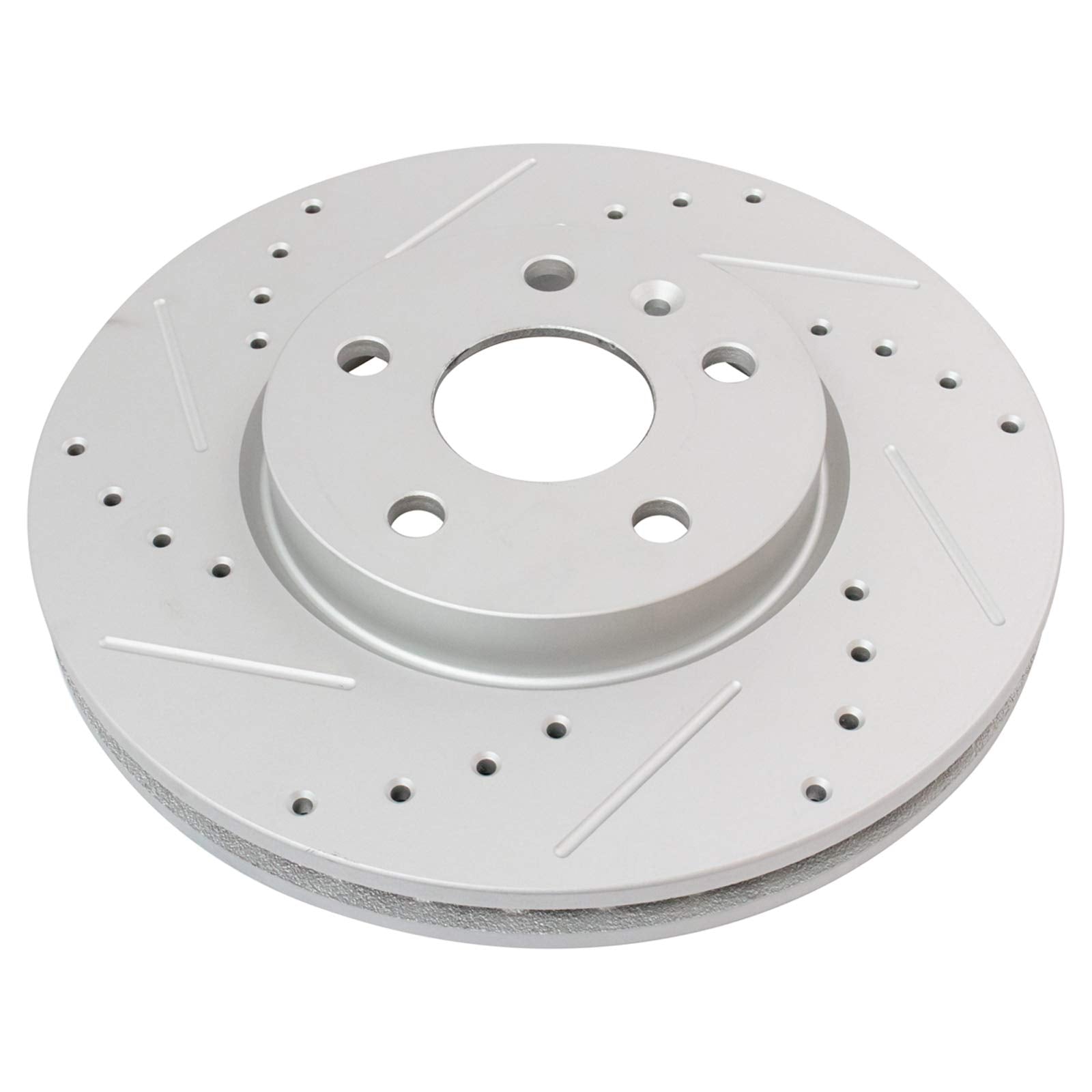 Trq Front Performance Brake Rotor Drilled Slotted Pair Set For 9-5 / Allure/Camaro/Equinox/Impala/Lacrosse/Malibu/Malibu Limited