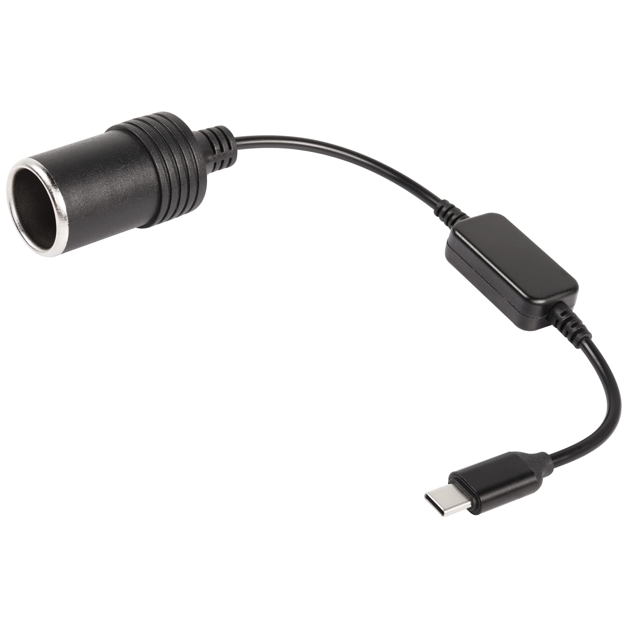 Cerrxian 1Ft Usb C Male To 12V 8W Cigarette Lighter Socket Adapter Power Cable For Dash Cam, Gps, Car Led Light Strips