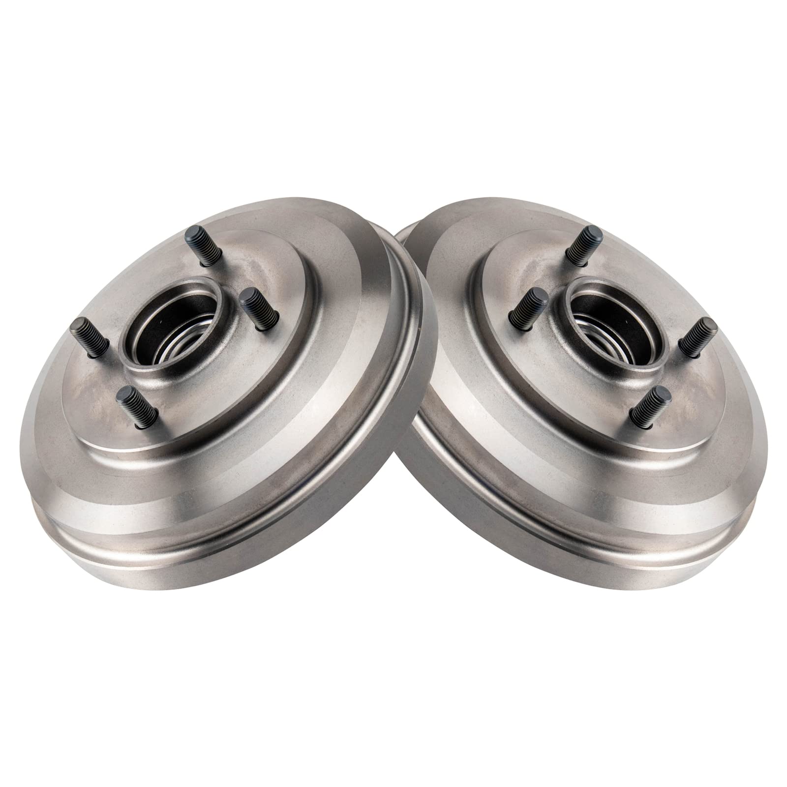 Trq Rear Brake Drum Pair Set Compatible With 2009-2011 Ford Focus