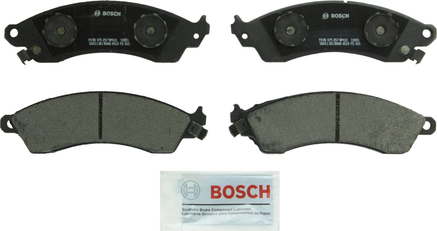 Bosch Bp412 Quietcast Premium Semi-Metallic Disc Brake Pad Set - Compatible With Select Aston Martin; Chevrolet Camaro, Corvette