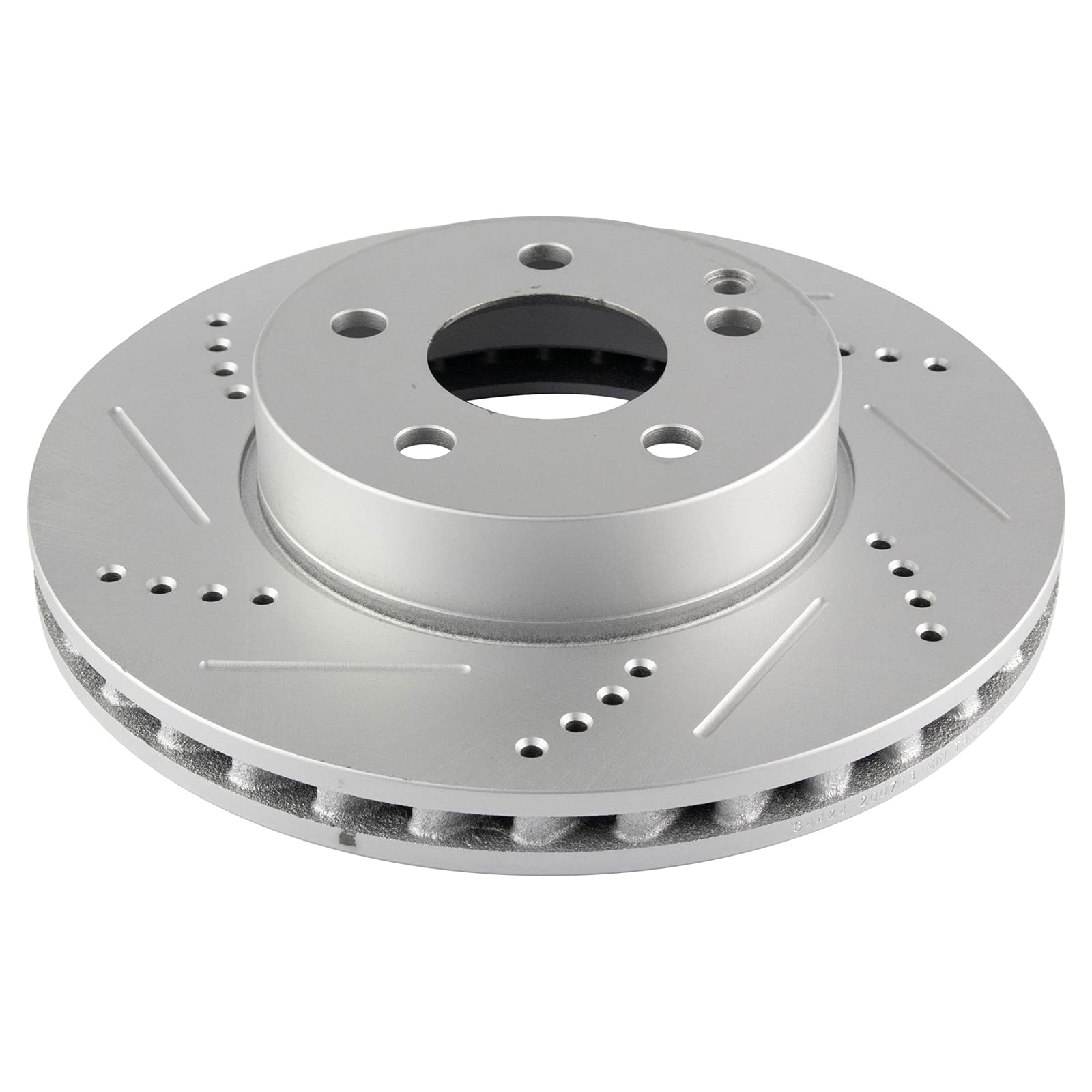 Trq Front Performance Brake Rotors Set Premium G-Coated Compatible With 2012-2015 Mercedes-Benz C250 2008-2012 C300