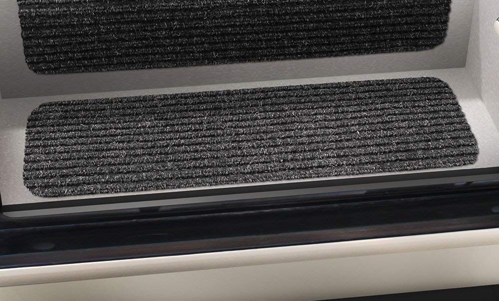 Prest-O-Fit 5-0090 Decorian Step Huggers For RV Landings Black Granite 6 In. x 23.5 In.