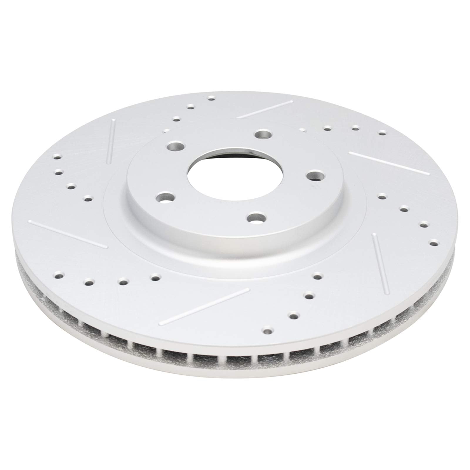 Trq Front Performance Brake Rotor Drilled Slotted Pair Set For 350Z / 370Z / Altima / Ex35 / Ex37 / Fx35 / Fx45 / G25 / G35 / G3