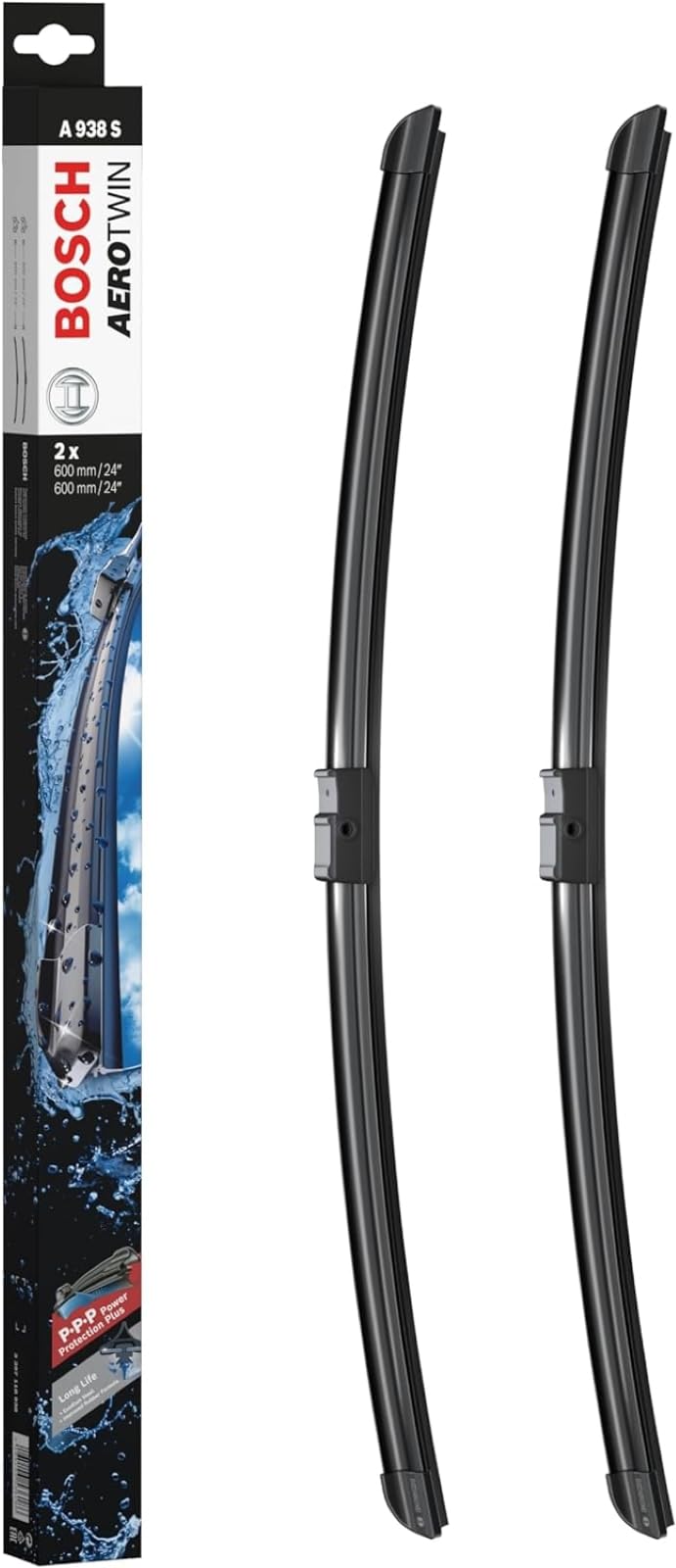 Bosch 3397118938 Aerotwin Oe Replacement Wiper Blades Driver & Passenger Side - Set Of 2 (24'' & 24'') Side Lock 22Mm