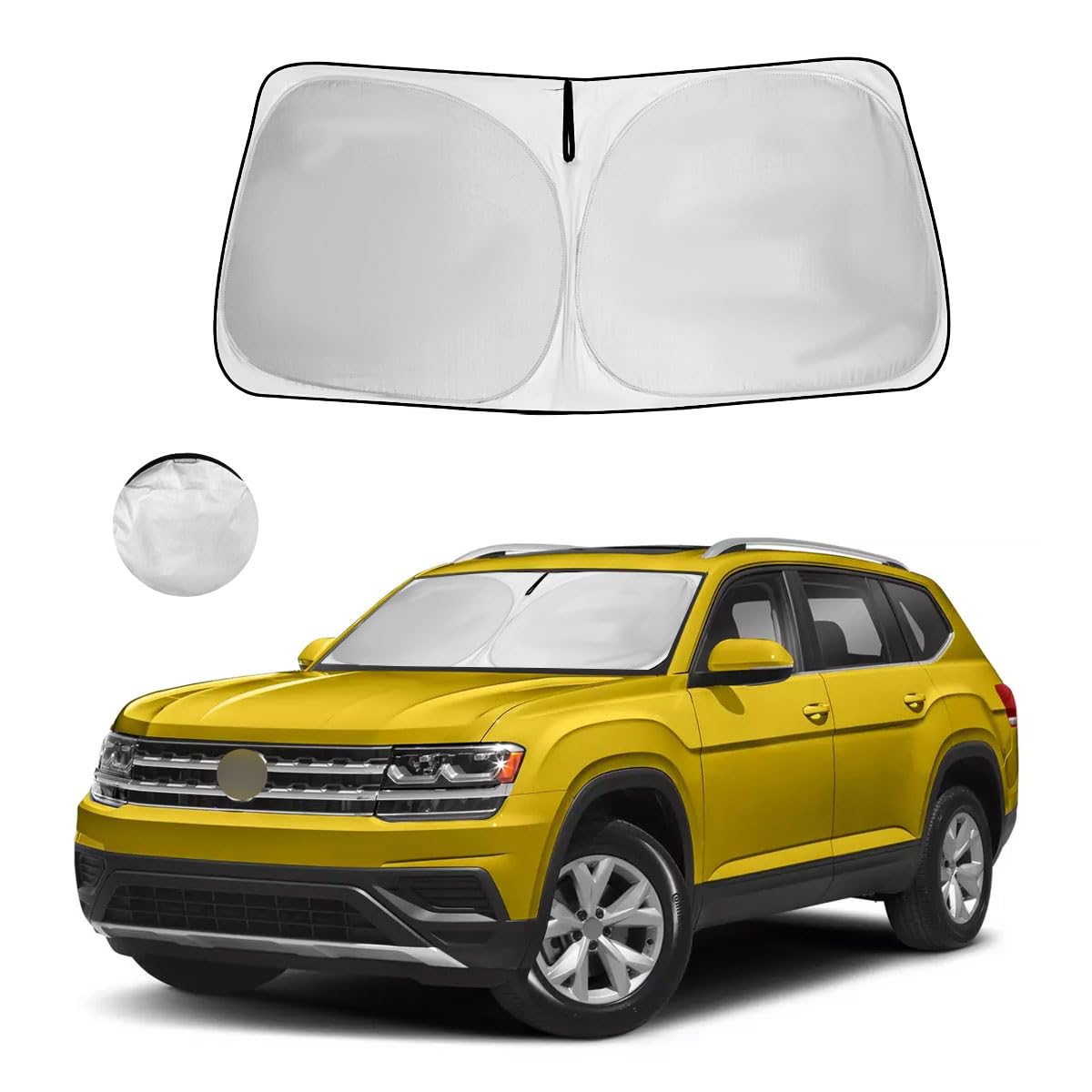 Windshield Sun Shade For Vw Atlas Cross Sport Accessories Window Sunshade Fit 2018-2025 Volkswagen Atlas Front Window Shade Sun