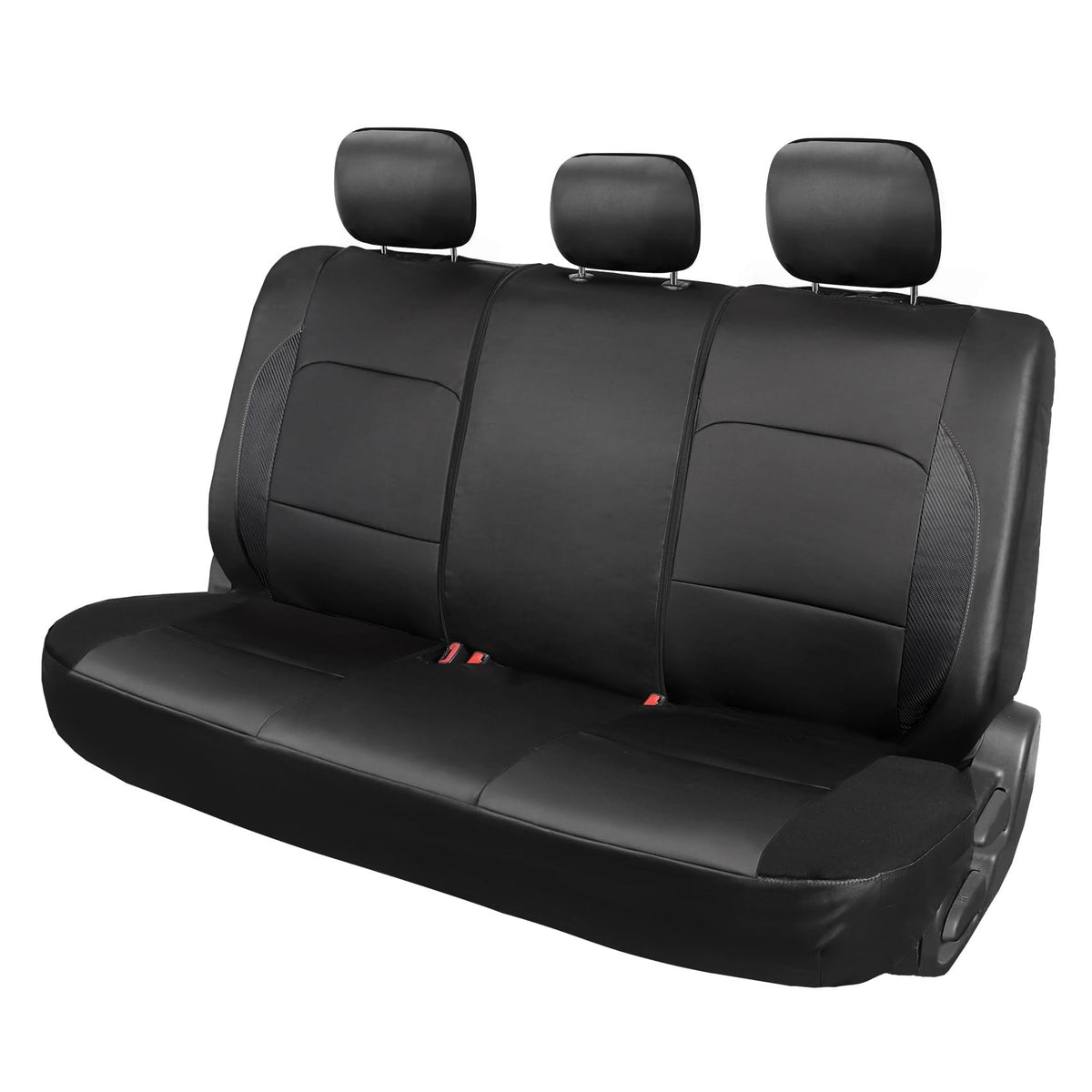Leader Accessories Faux Leather Rear Seat Cover Black Universal Fit For Cars Suv Truck Back Seat Easy To Install