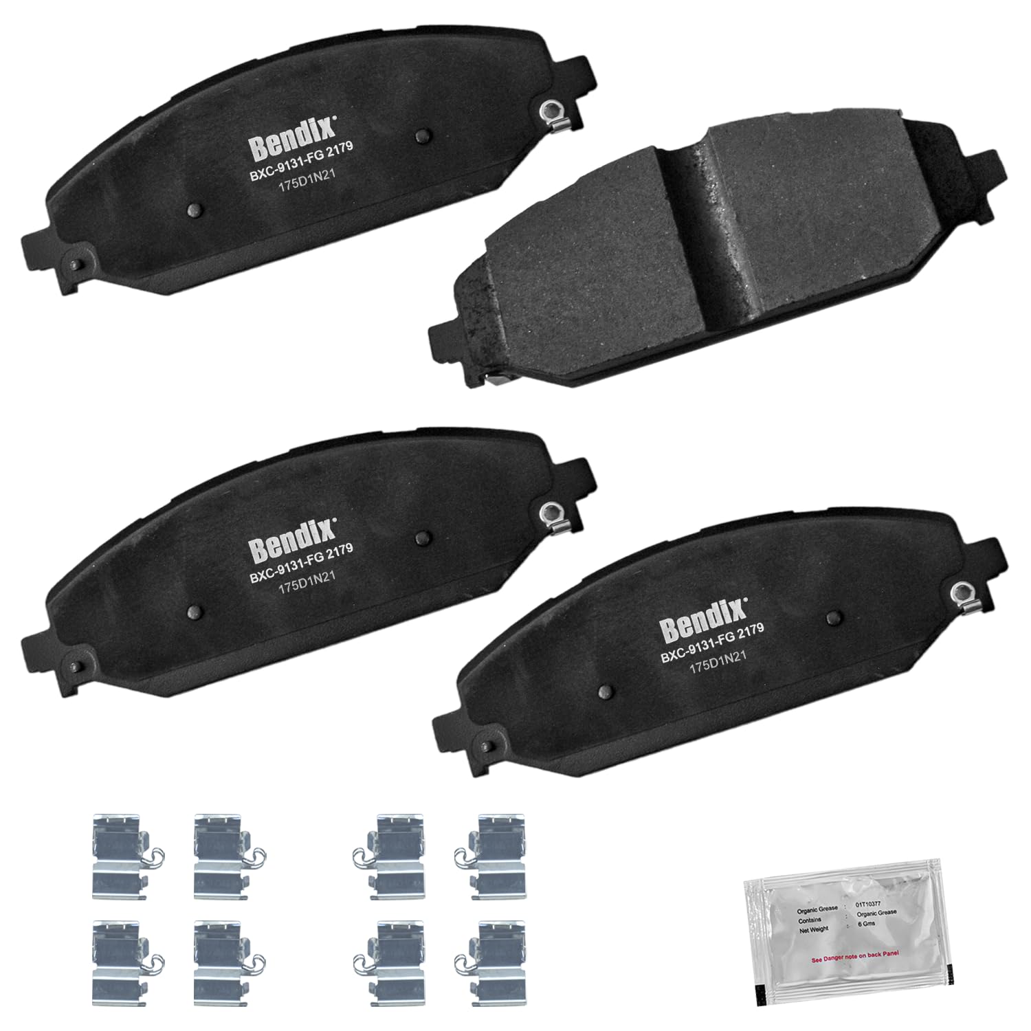 Bendix Priority1 Cfc2179 Ceramic Front Brake Pads For Jeep Grand Wagoneer 2024-2022, Grand Wagoneer L 2024-2023, Wagoneer 2024-2