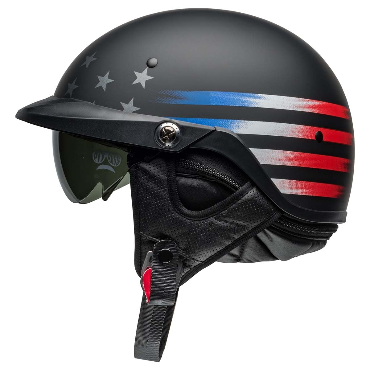 Bell Pit Boss Helmet (Matte Banner Black/Red - X-Small/Small)
