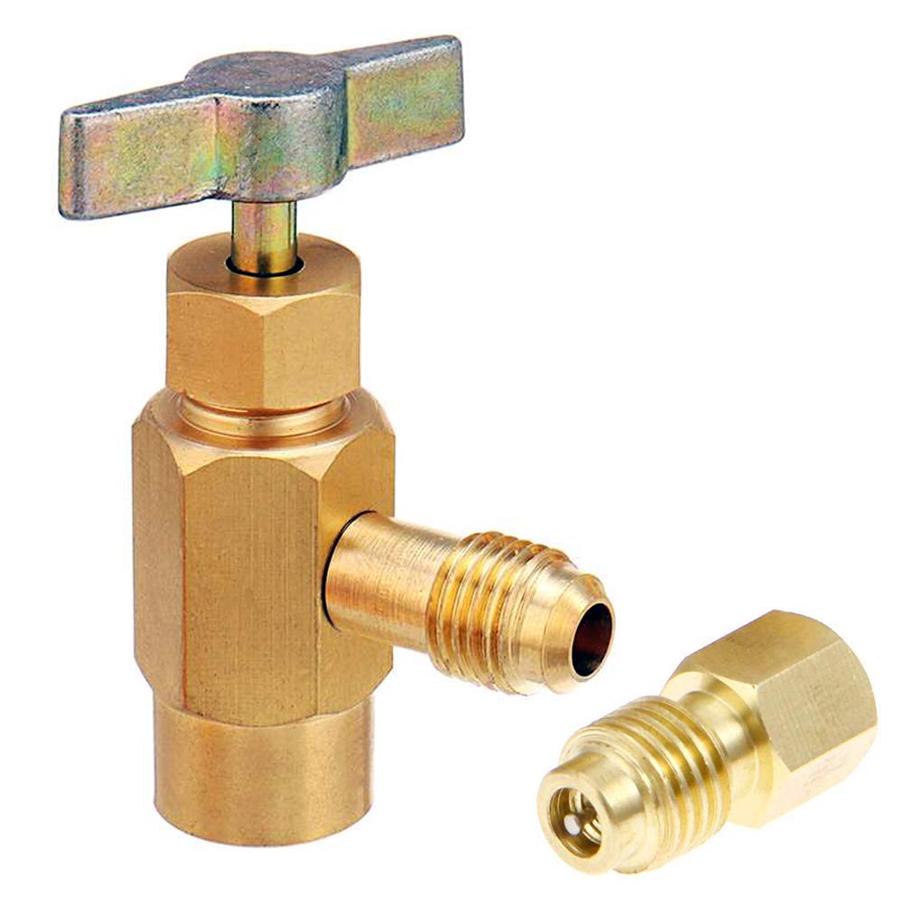 R134A Air Conditioner A/C Refill Refrigerant Dispensing Tap Valve Bottle Opener Adapter Refueling Conditioning Kit Fit For Home 