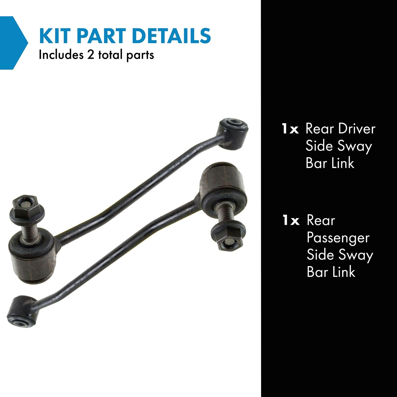Trq Rear Sway Bar Stabilizer Link Set Compatible With 1993-2011 Ford Ranger 1995-1996 Mazda B2300 1995-2005 B3000 1995-2009 B400
