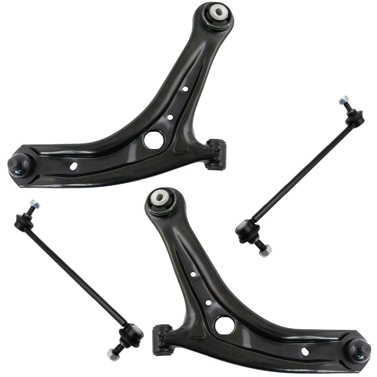 Trq Front Suspension Kit Control Arm With Ball Joint Sway Bar Stabilizer Link Compatible With 2011-2019 Ford Fiesta