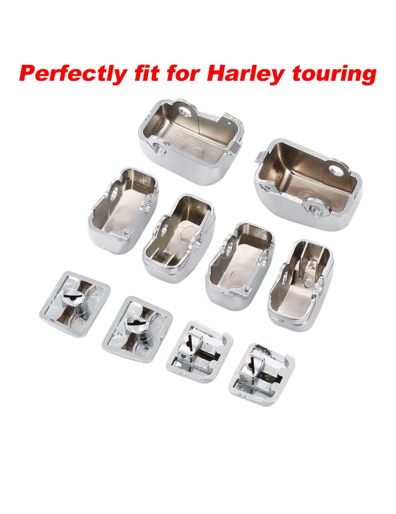 Chrome Hand Control Switch Housing Caps Compatible For Harley Davidson Electra Street Glide 1996-2013