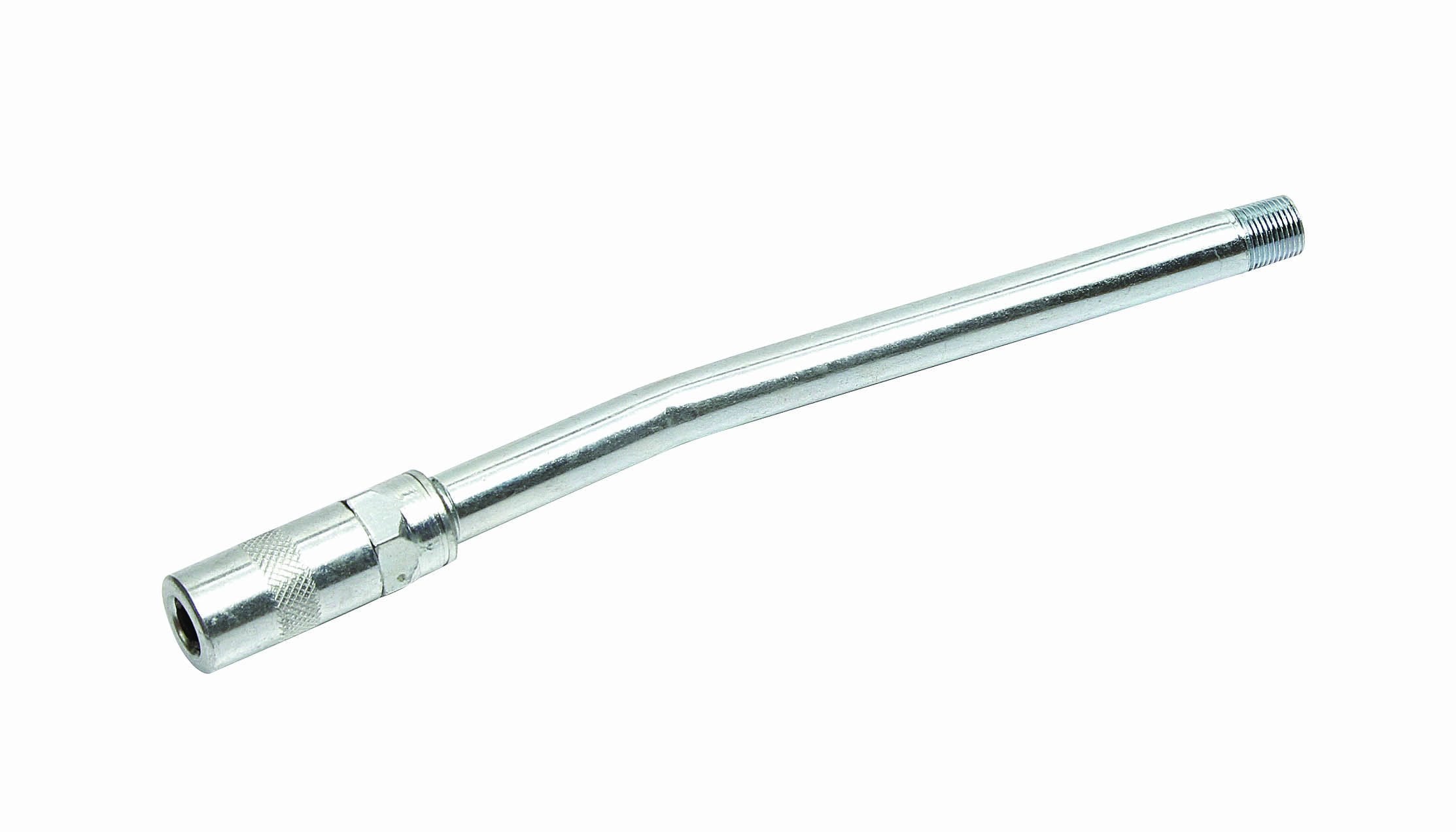 Lumax Lx-1433 Silver 6 Long 1/8 Npt X 3/8-32 Unef Grease Gun Extension Pipe For 360 Degree Continuous Cycle Air Operated Grease Gun. For The Lx-1160 And Lx-1161.