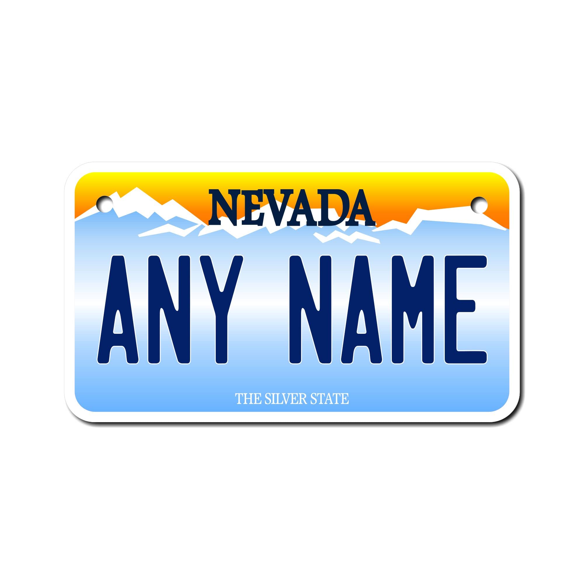 Teamlogo - Personalized Nevada License Plate - Custom Aluminum Name, Text, Or Number Plate - Customized Golf Cart Accessories, A