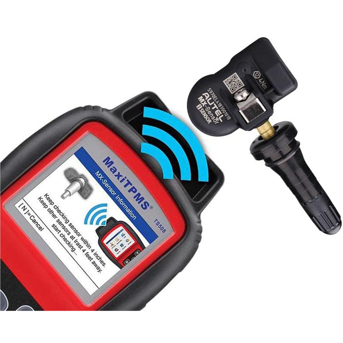 Autel 1-Sensor - Bulk of (20) Individually Bagged with Rubber Press-in Valve 300010, Black