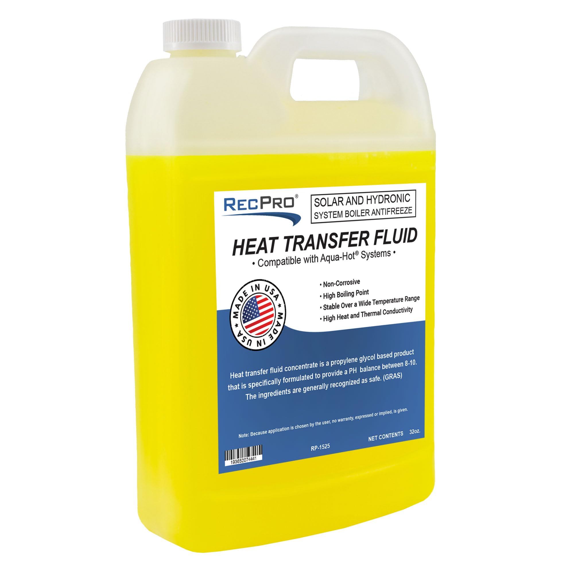 RecPro RV Boiler Antifreeze for Aqua Hot Heating Systems Non-Toxic | RV Heat Transfer Fluid | Solar and Hydronic System Boiler A