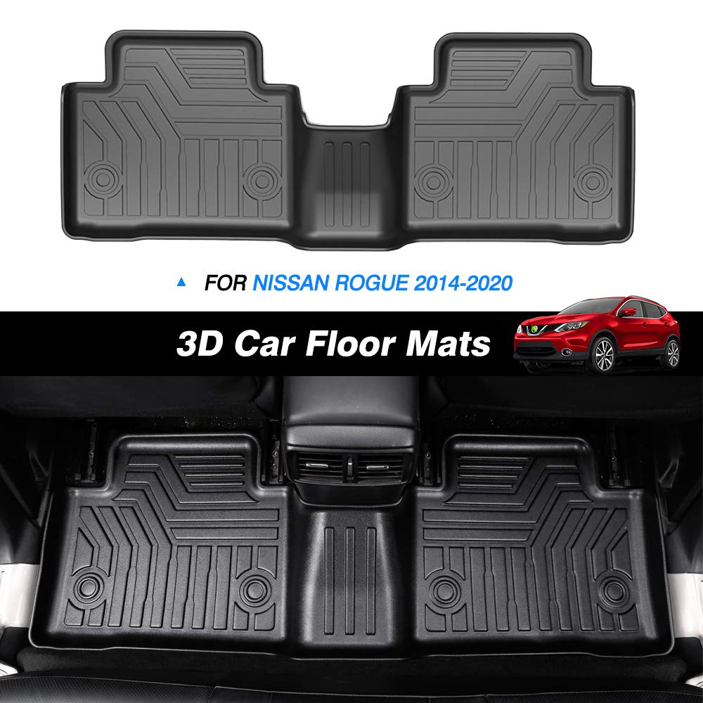 KUST Floor Mats for Nissan Rogue 2014-2020, All Weather Floor Mats for Nissan Rogue Accessories TPE Floor Liners High Edge (Not