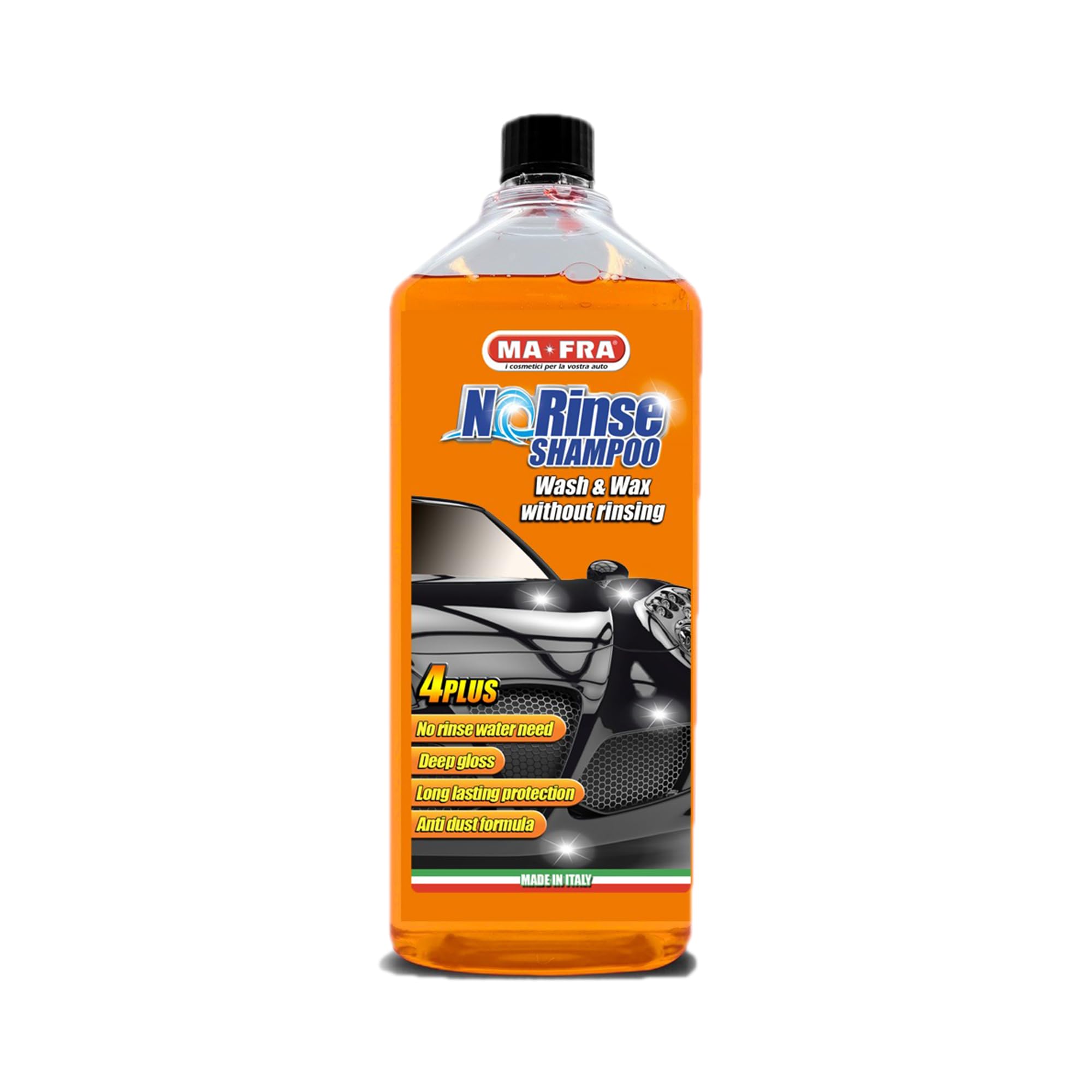 Mafra No Rinse Car Wash Shampoo & Wax (1000G) |Wash And Wax Without Rinse | High Foam Action | Removes Dirt & Stains | Ph Safe, 