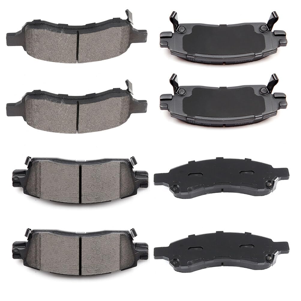 Eccpp D1169-8282 D883-7760 Front Semi Metallic & Rear Ceramic Disc Brake Pad Set Fit For Buick Enclave 2008-2017,For Buick Raini