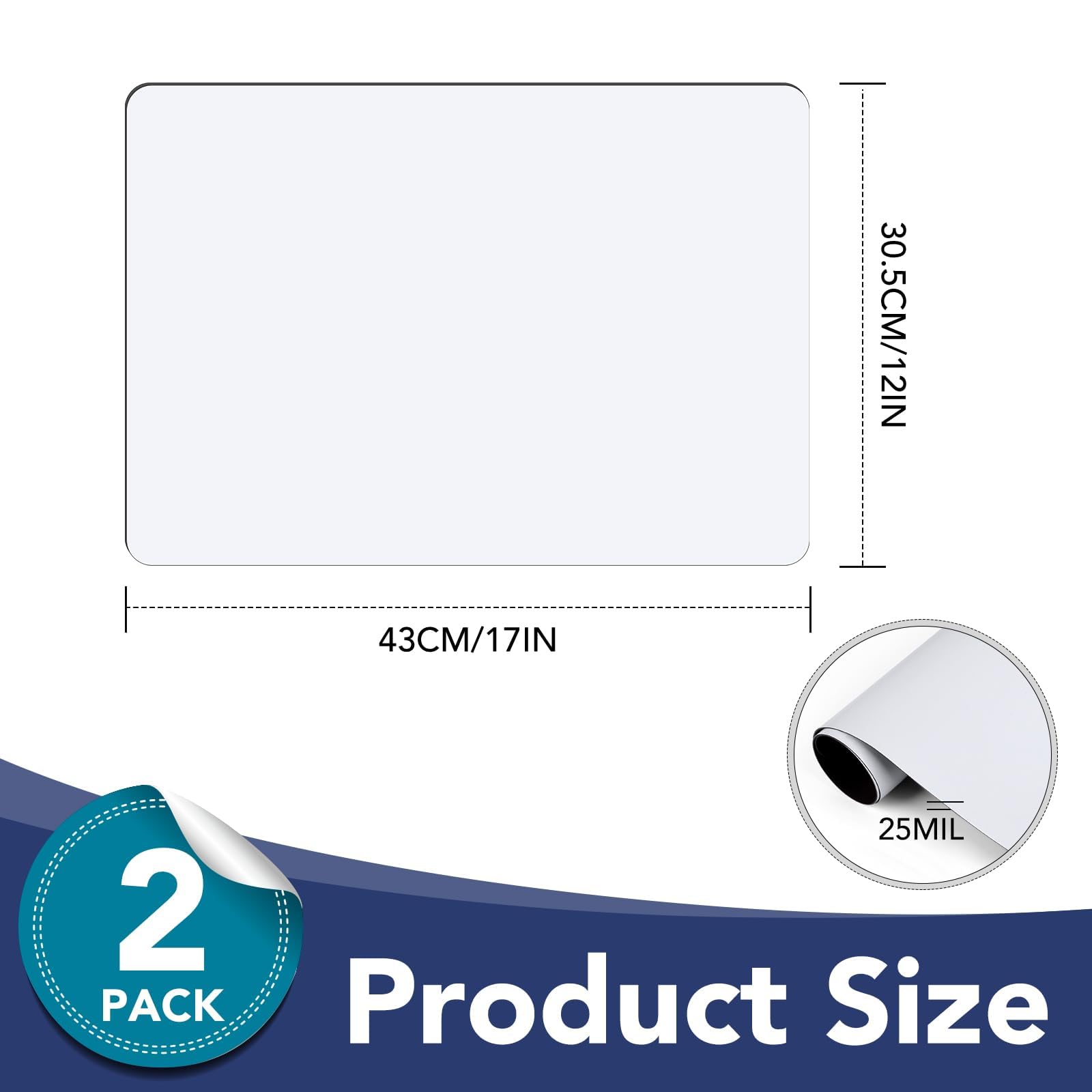 Diymag 2Pcs 17X12 Inch Blank Car Magnets, Flexible Magnetic Bumper Sticker Set For Advertising, Preventing Car Scratches And Den